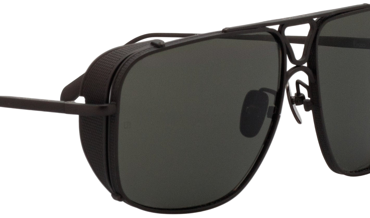Color_LFL1393C3SUN - Enzo Aviator Sunglasses in Matt Nickel and Grey