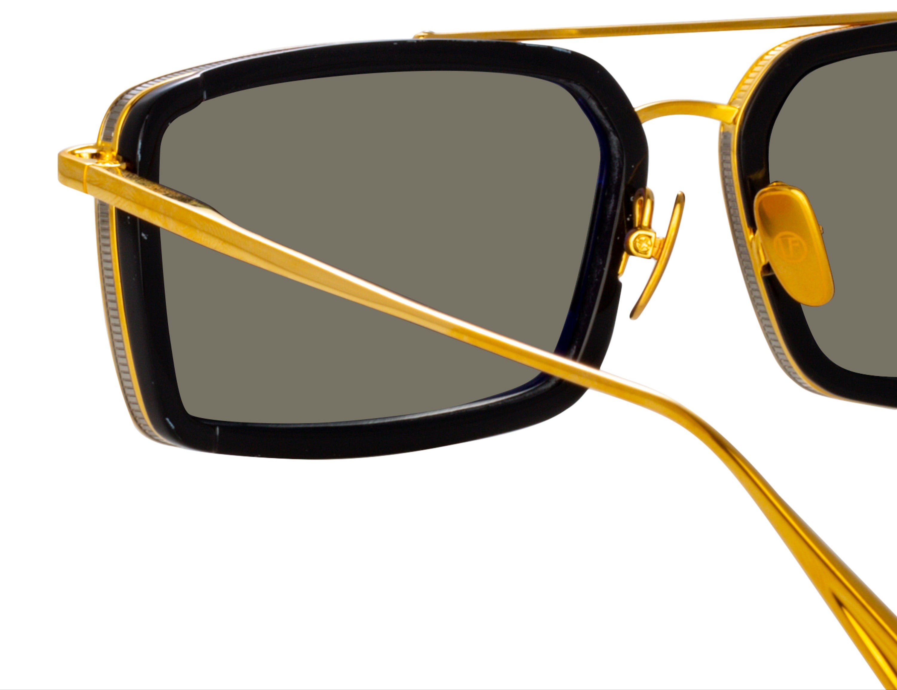 Color_LFL1392C1SUN - Cassia Rectangular Sunglasses in Yellow Gold and Grey
