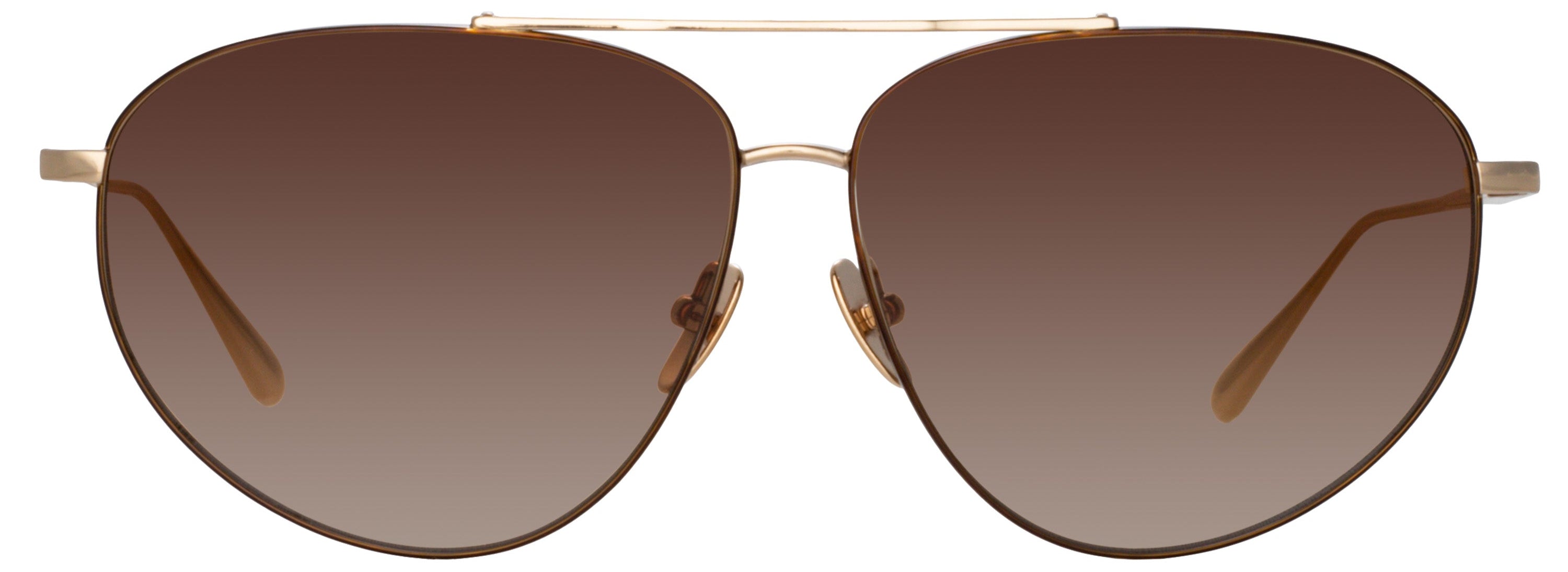 Color_LFL1391C2SUN - Gabriel Oversized Sunglasses in Light Gold and Mocha