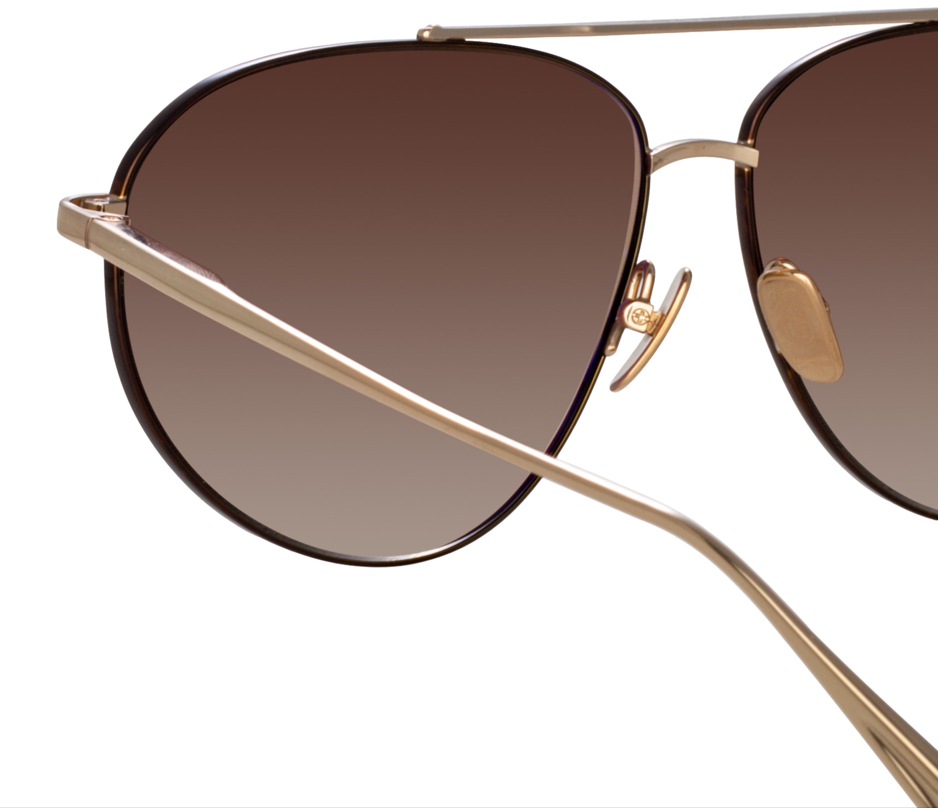 Color_LFL1391C2SUN - Gabriel Oversized Sunglasses in Light Gold and Mocha