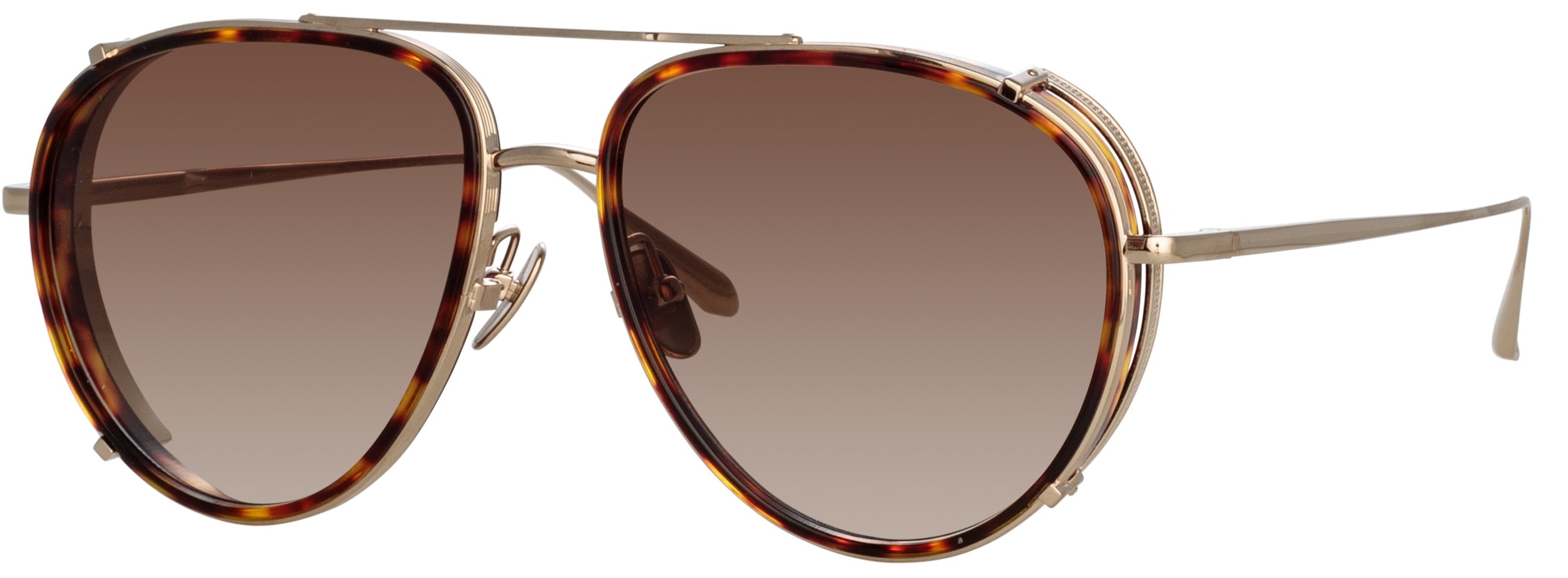 Color_LFL1362C3SUN - Dimitri Aviator Sunglasses in Light Gold and Mocha