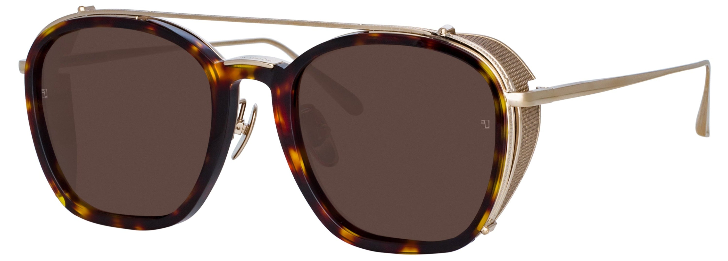 Color_LFL1359C2SUN - Aston Square Sunglasses in Tortoise Shell and Brown