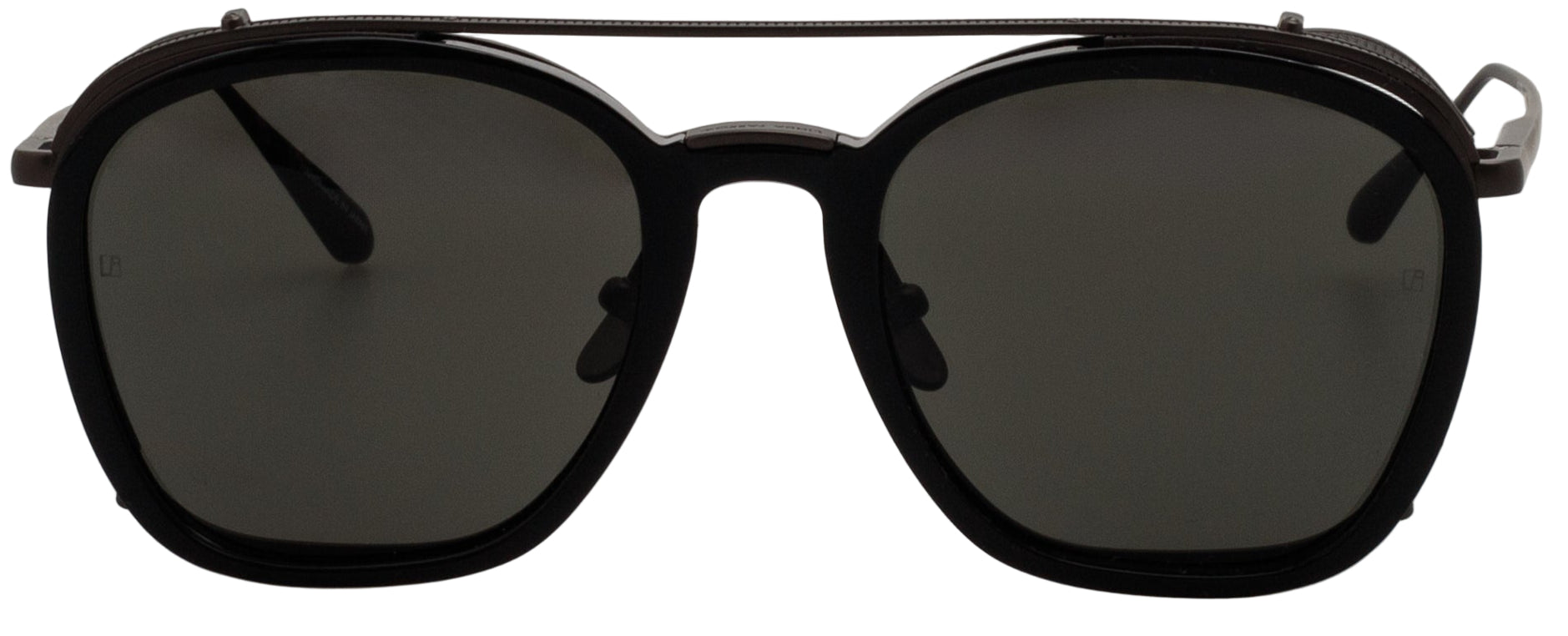 Color_LFL1359C6SUN - Aston Square Sunglasses in Black and Matt Nickel