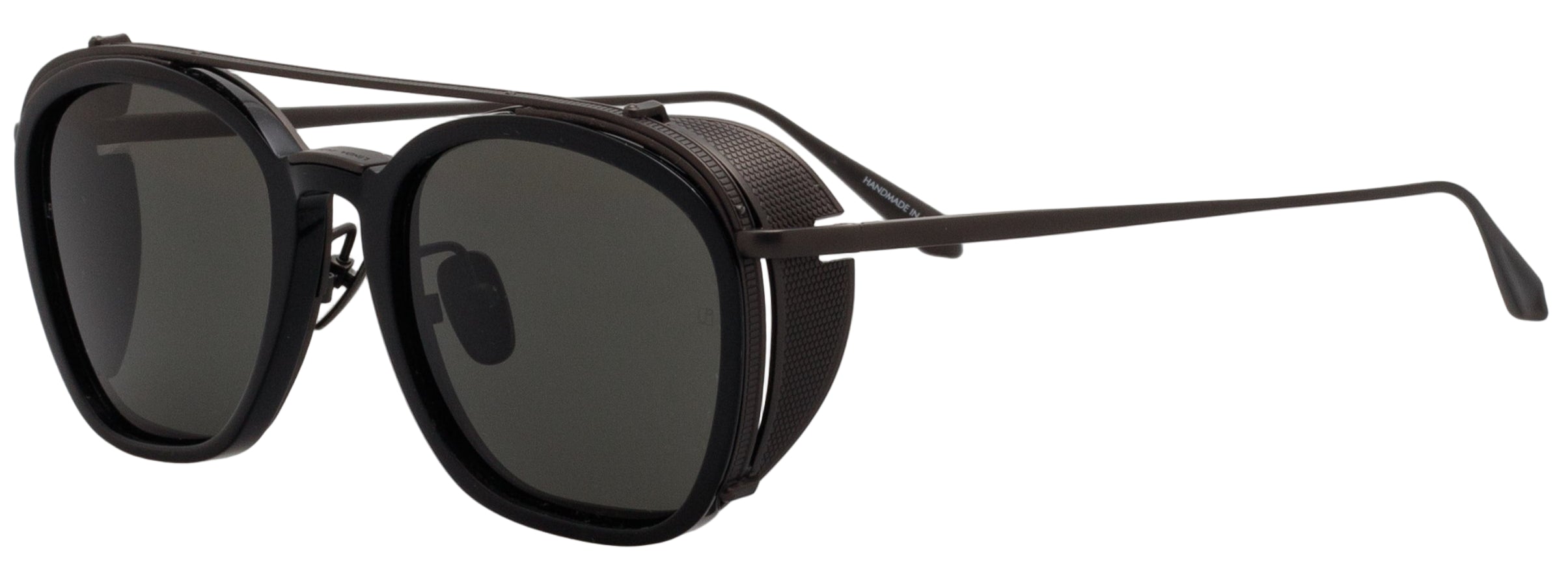 Color_LFL1359C6SUN - Aston Square Sunglasses in Black and Matt Nickel