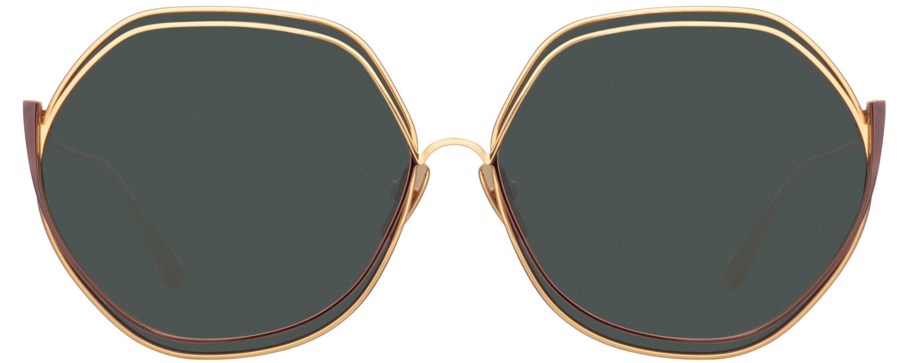 Color_LFL1355C3SUN - Aspen Hexagon Sunglasses in Yellow Gold