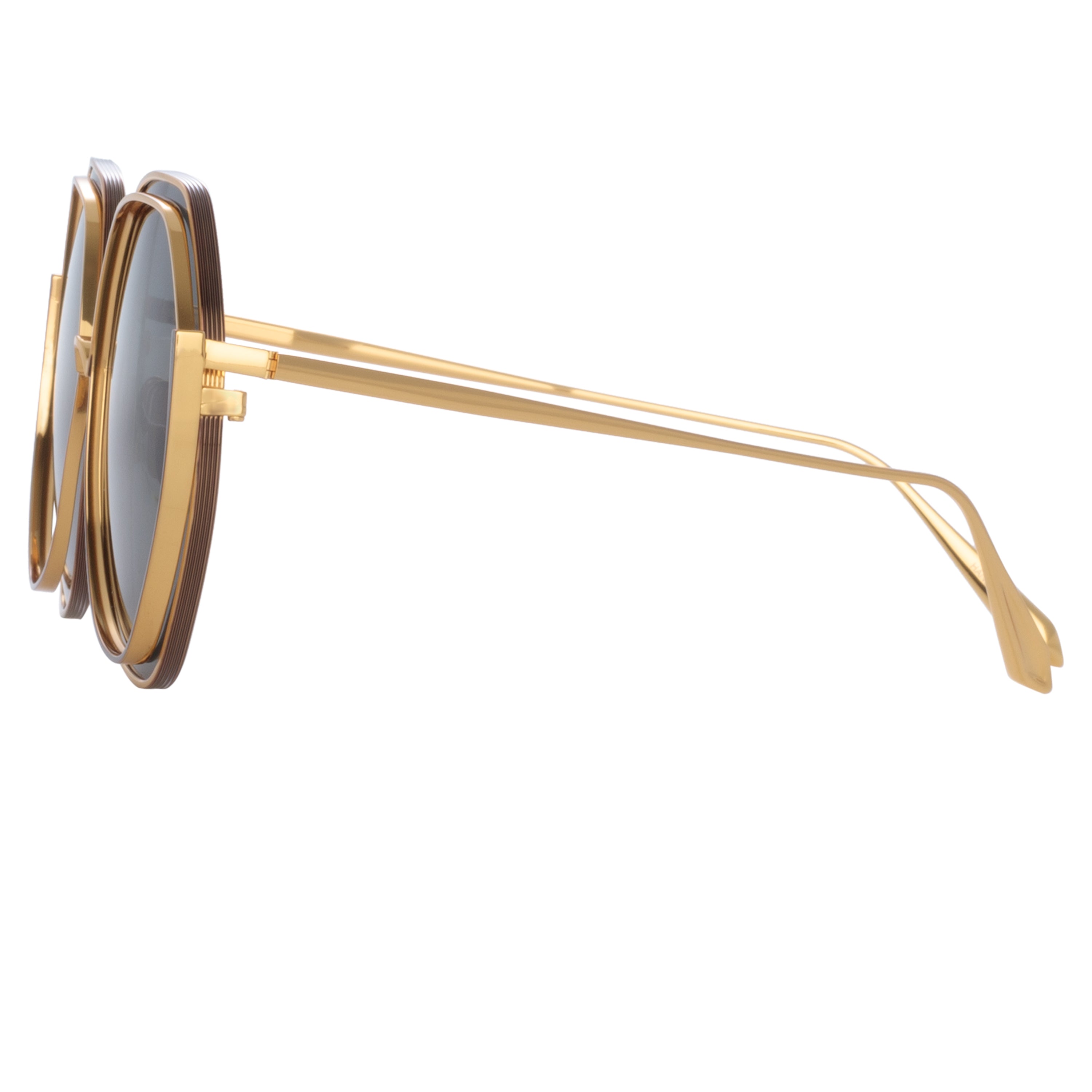 Color_LFL1355C3SUN - Aspen Hexagon Sunglasses in Yellow Gold