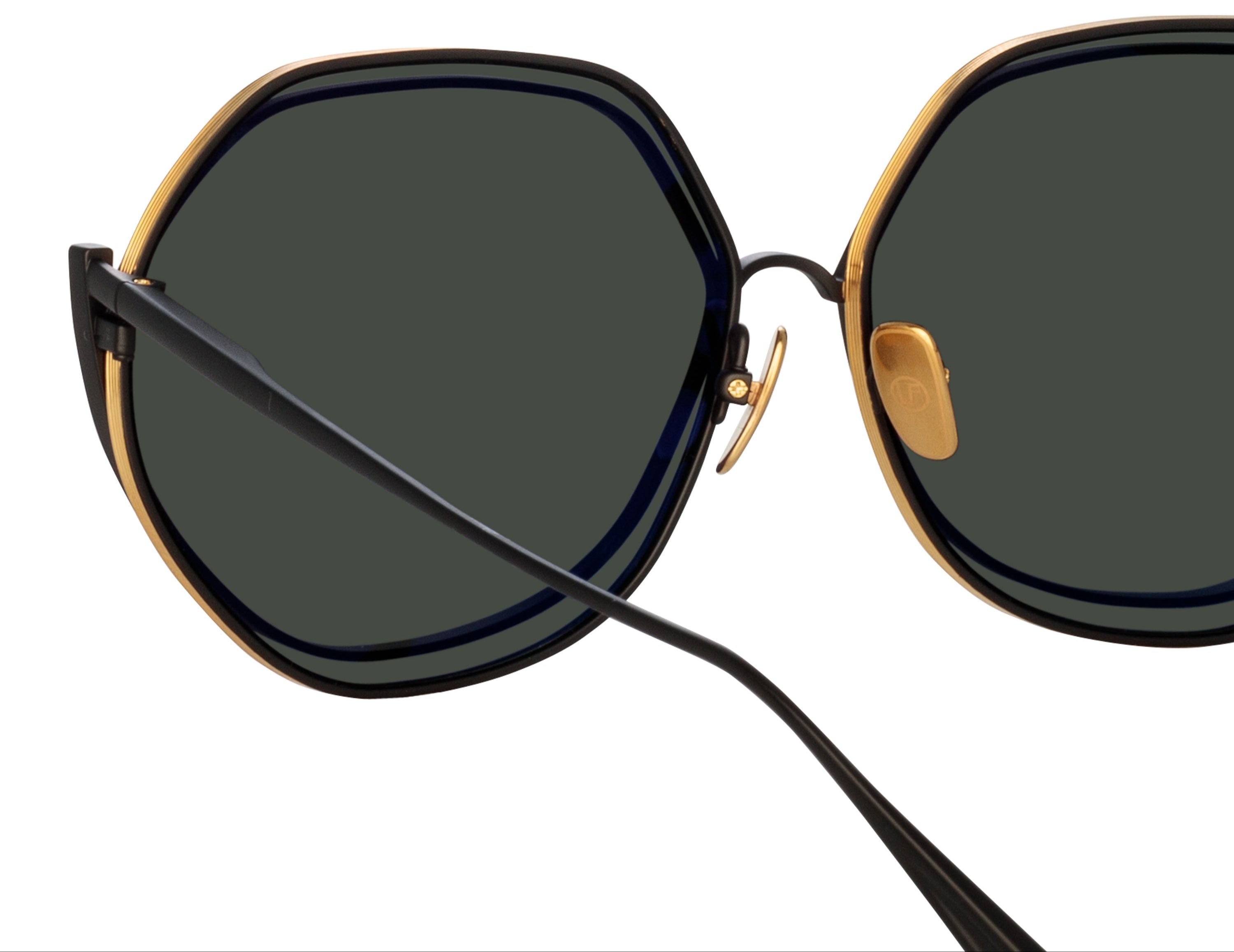 Color_LFL1355C7SUN - Aspen Hexagon Sunglasses in Matt Nickel