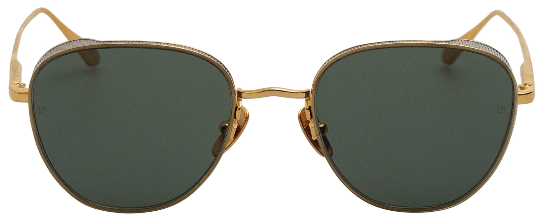 Color_LFL1503C1SUN - Hardy Aviator Sunglasses in Yellow Gold and Green