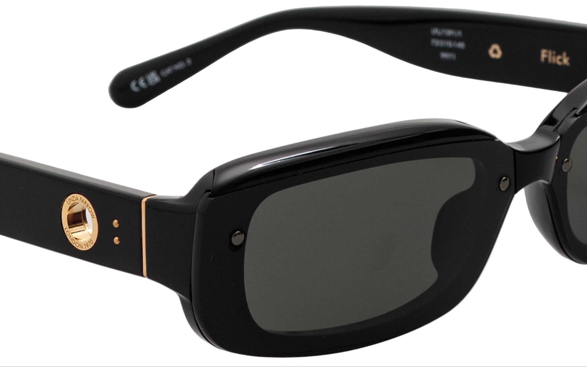 Color_LFL1591C1SUN - Flick Rectangle Sunglasses in Black and Grey