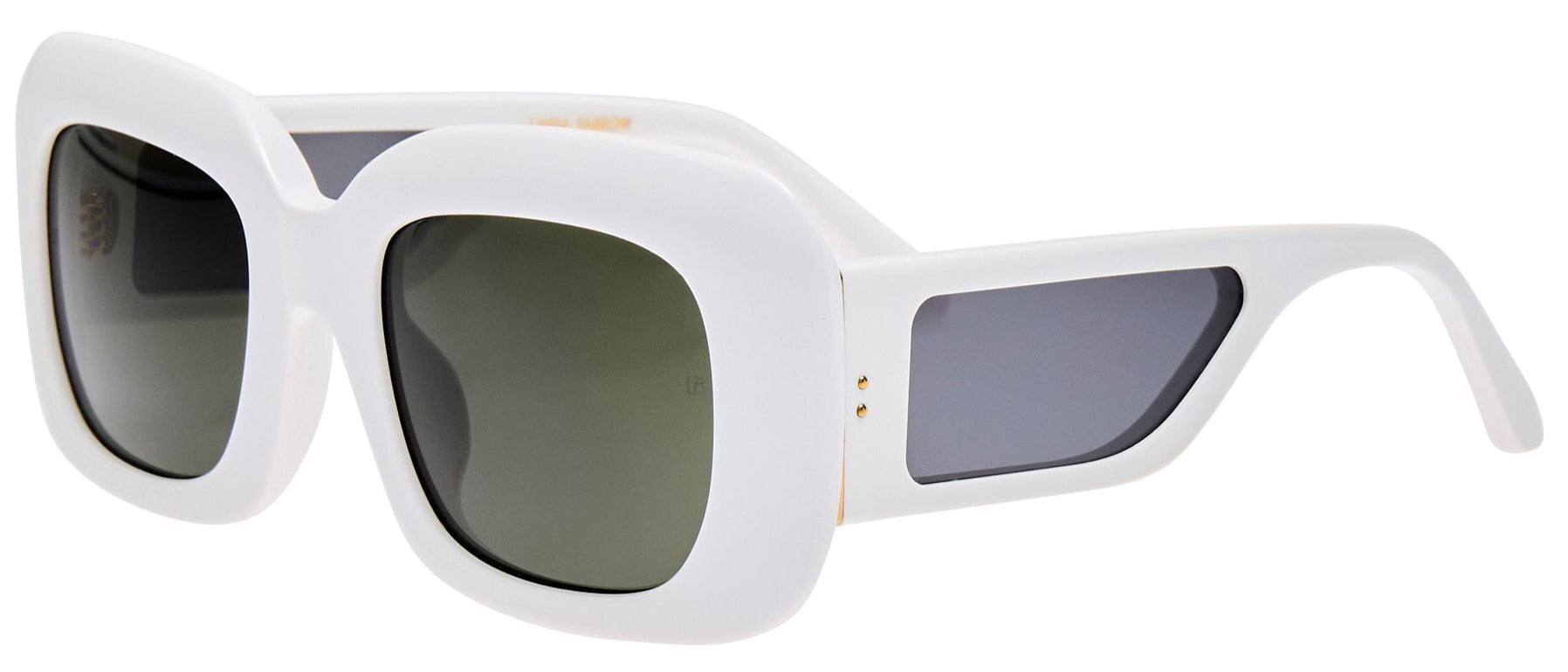 Color_LFL1550C2SUN - Emmy Rectangle Sunglasses in White and Grey