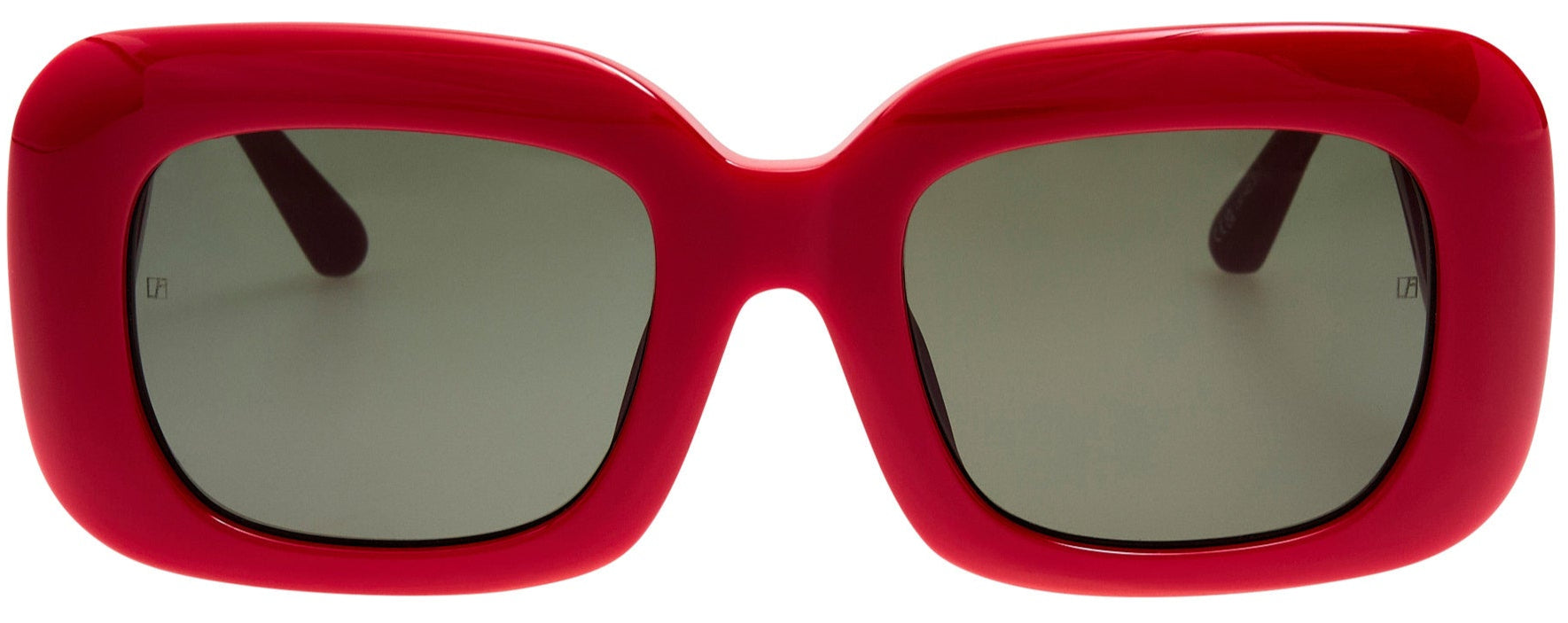 Color_LFL1550C3SUN - Emmy Rectangle Sunglasses in Red and Grey