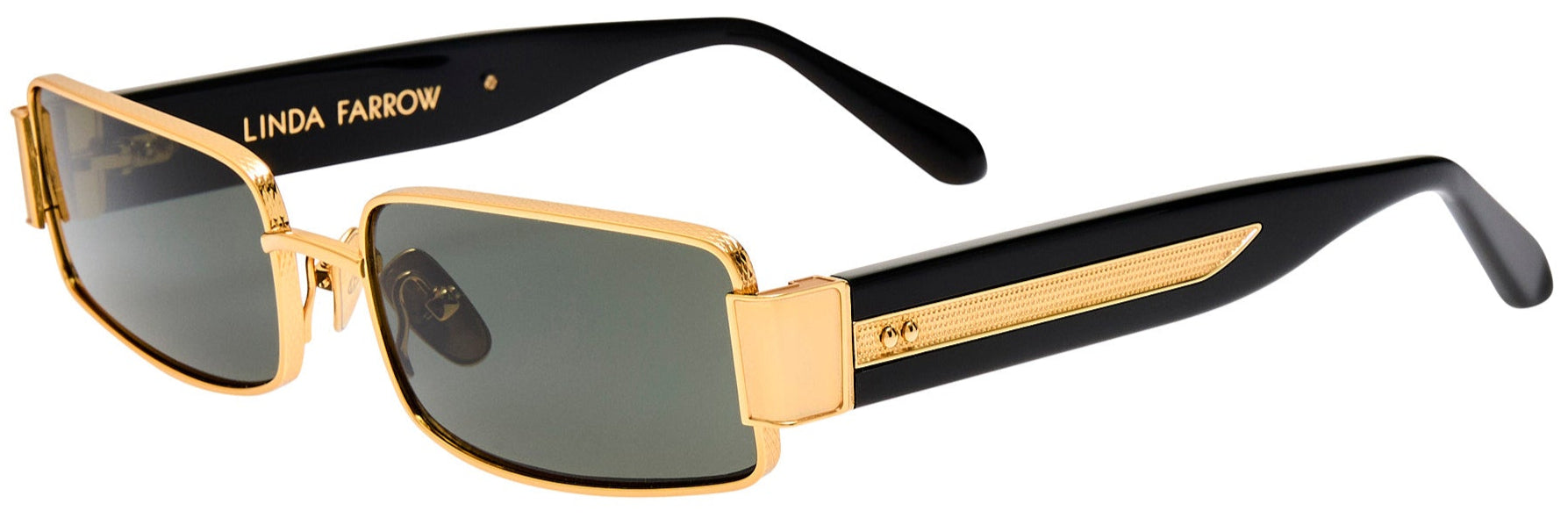Color_LFL1532C1SUN - Kaia Rectangle Sunglasses in Yellow Gold and Grey