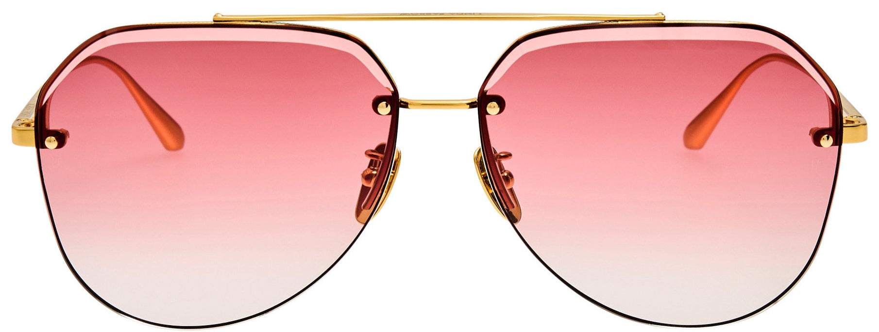 Color_LFL1557C2SUN - Quynh Aviator Sunglasses in Yellow Gold and Red Gradient