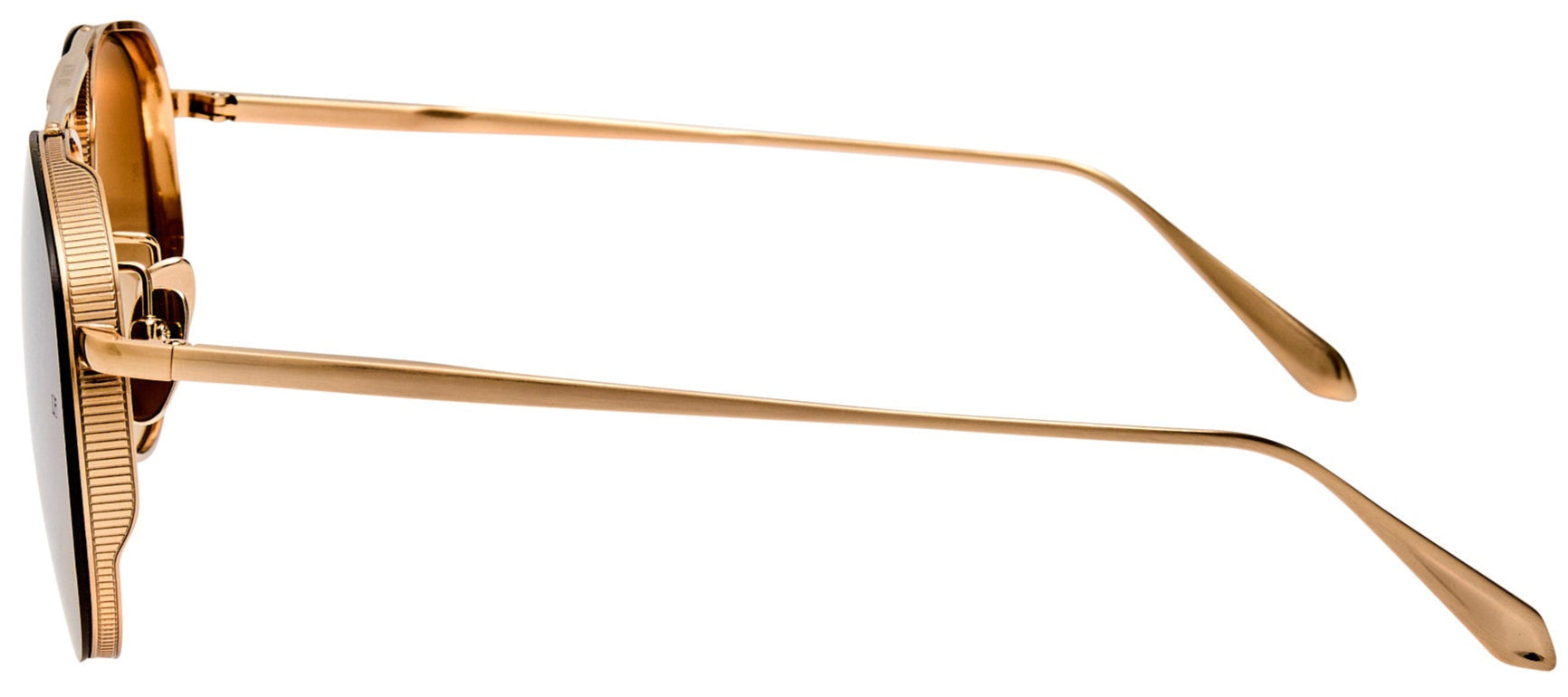 Color_LFL1547C2SUN - Meret Aviator Sunglasses in Light Gold and Brown Grad