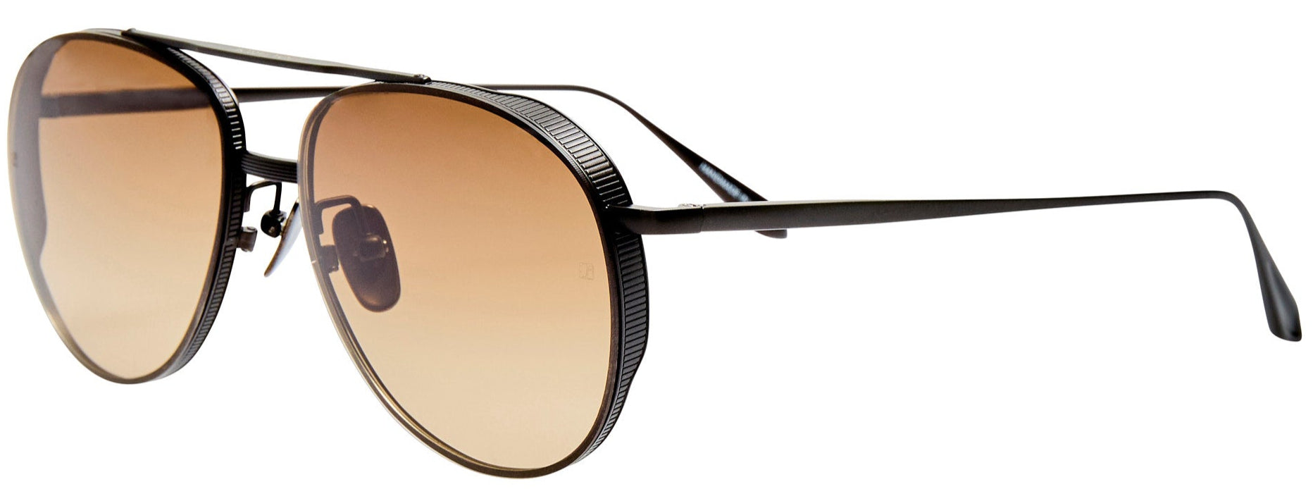 Color_LFL1547C4SUN - Meret Aviator Sunglasses in Matt Nickel and Mocha Grad