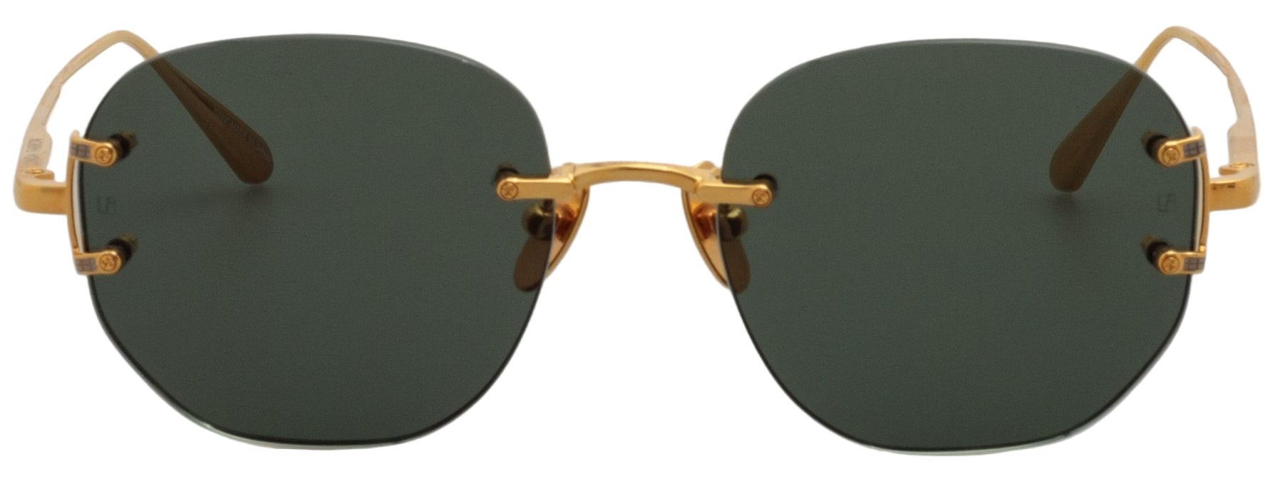 Color_LFL1497C2SUN - Sandor Angular Sunglasses in Yellow Gold and Green