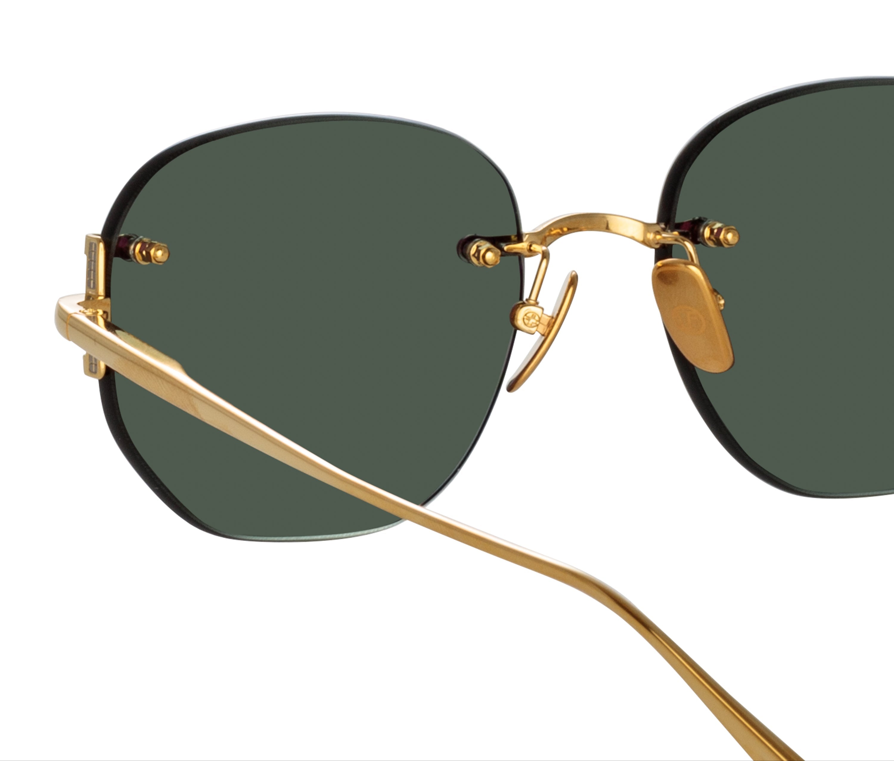Color_LFL1497C2SUN - Sandor Angular Sunglasses in Yellow Gold and Green