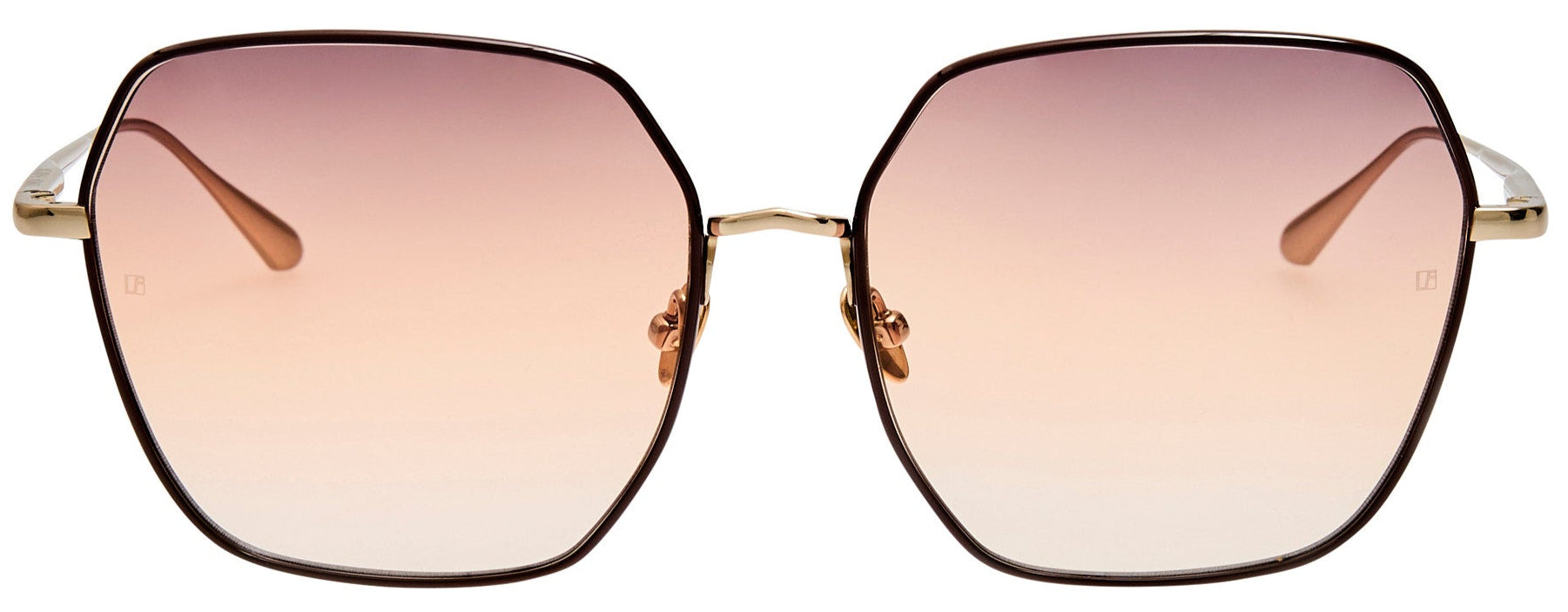 Color_LFL1576C2SUN - Darcie Oversized Sunglasses in Light Gold and Ash Grad
