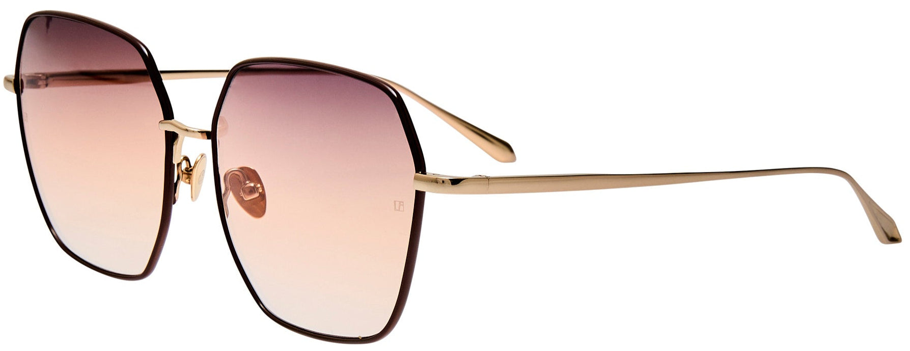 Color_LFL1576C2SUN - Darcie Oversized Sunglasses in Light Gold and Ash Grad