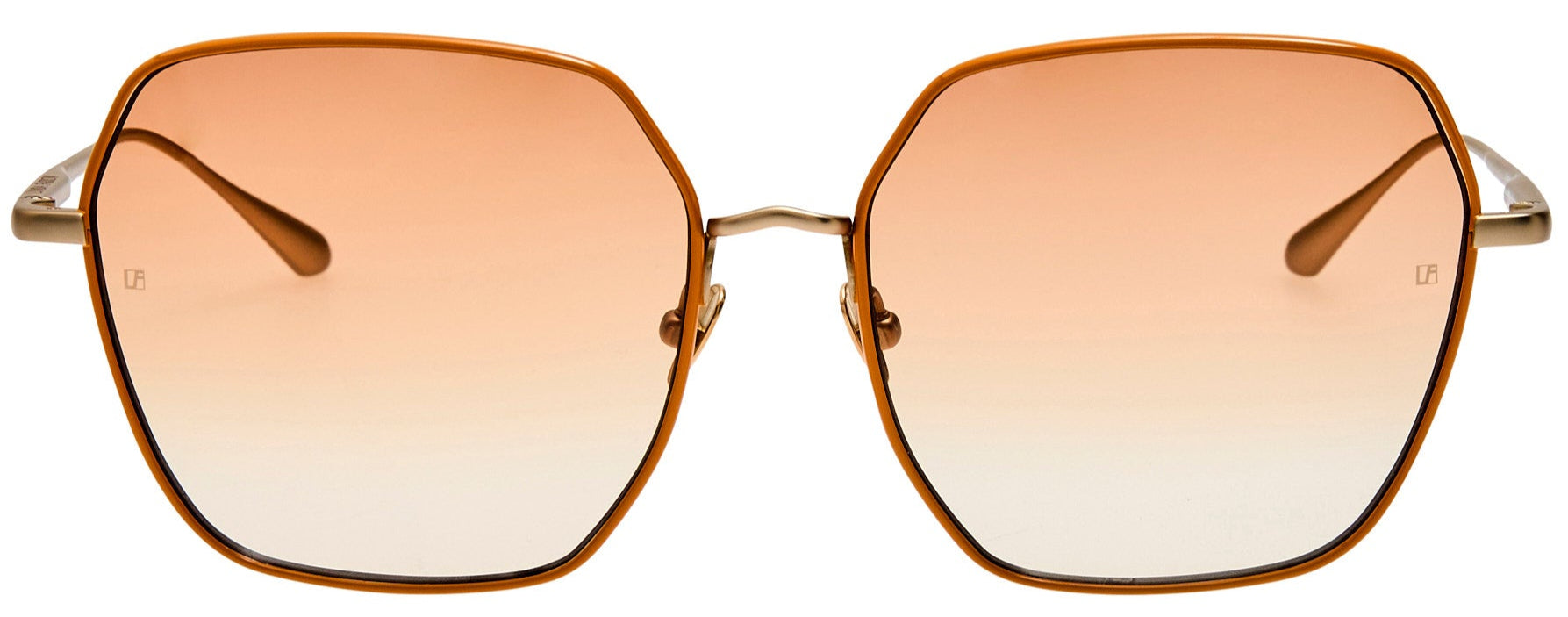 Color_LFL1576C3SUN - Darcie Oversized Sunglasses in Light Gold and Camel Grand