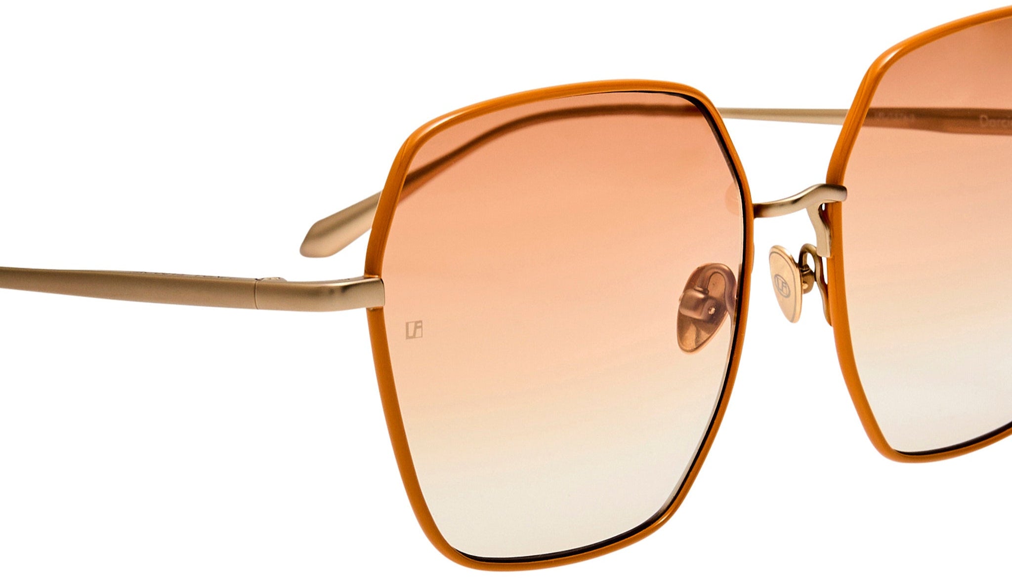 Color_LFL1576C3SUN - Darcie Oversized Sunglasses in Light Gold and Camel Grand