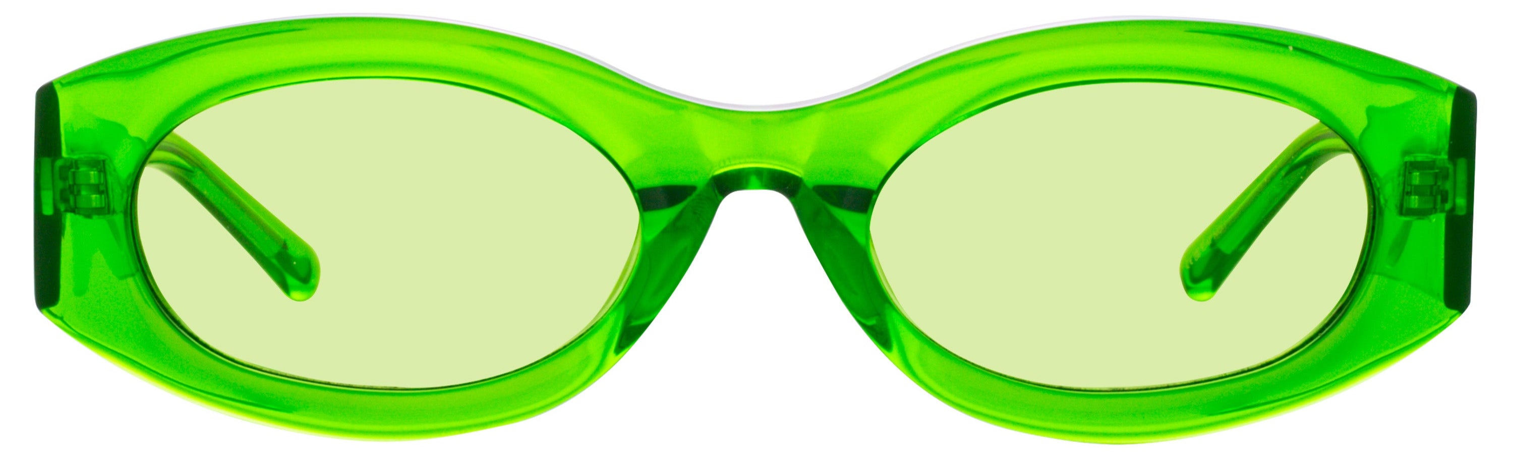 Color_ATTICO38C6SUN - The Attico Berta Oval Sunglasses in Green