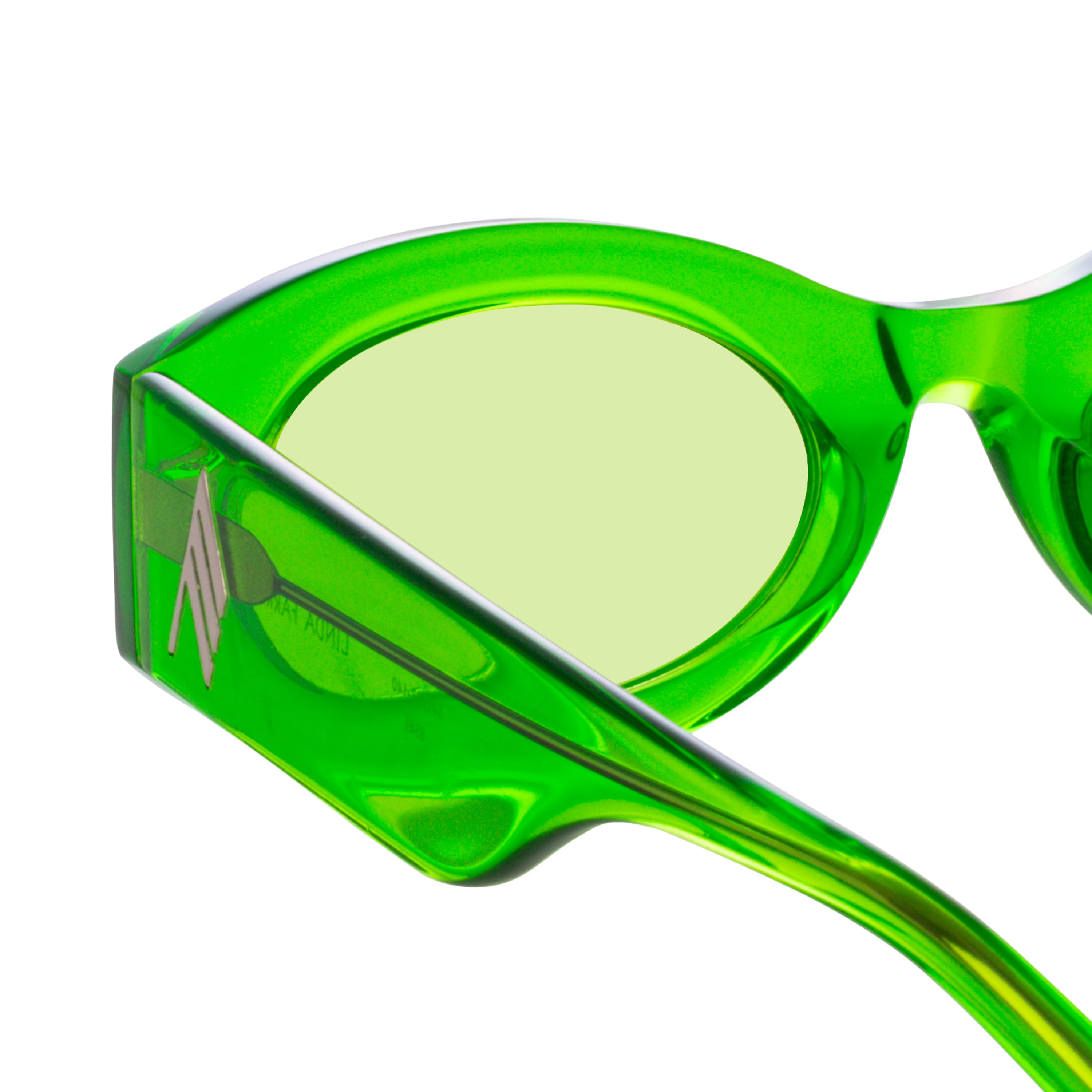Color_ATTICO38C6SUN - The Attico Berta Oval Sunglasses in Green