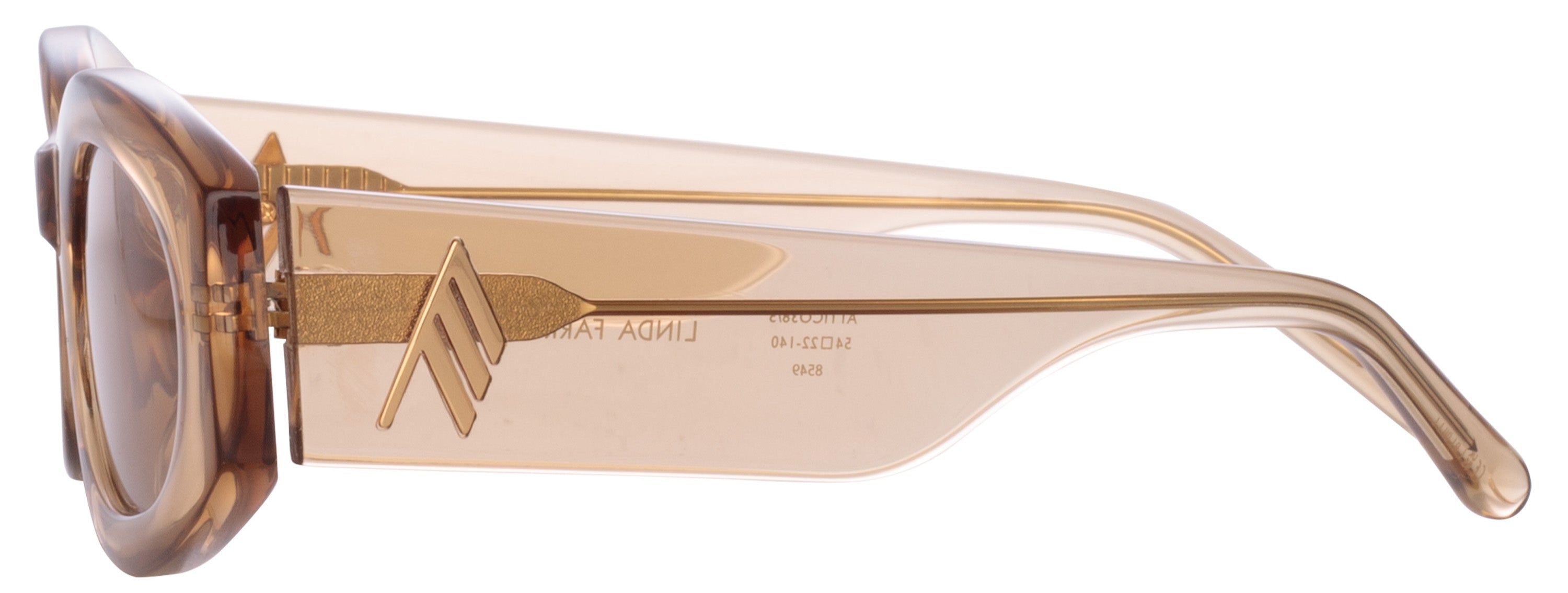 Color_ATTICO38C5SUN - The Attico Berta Oval Sunglasses in Sand