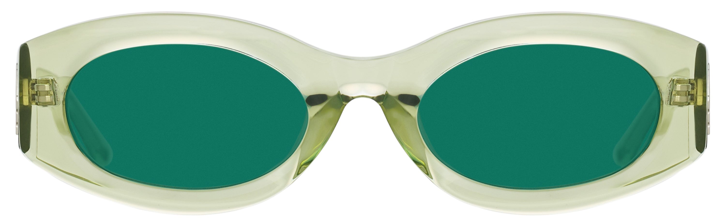 Color_ATTICO38C3SUN - The Attico Berta Oval Sunglasses in Lime