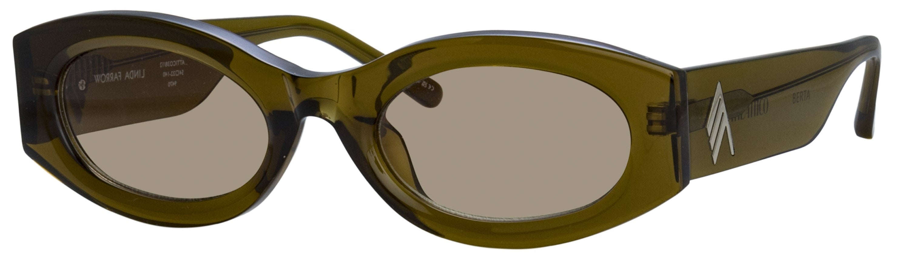 Color_ATTICO38C12SUN - The Attico Berta Oval Sunglasses in Olive