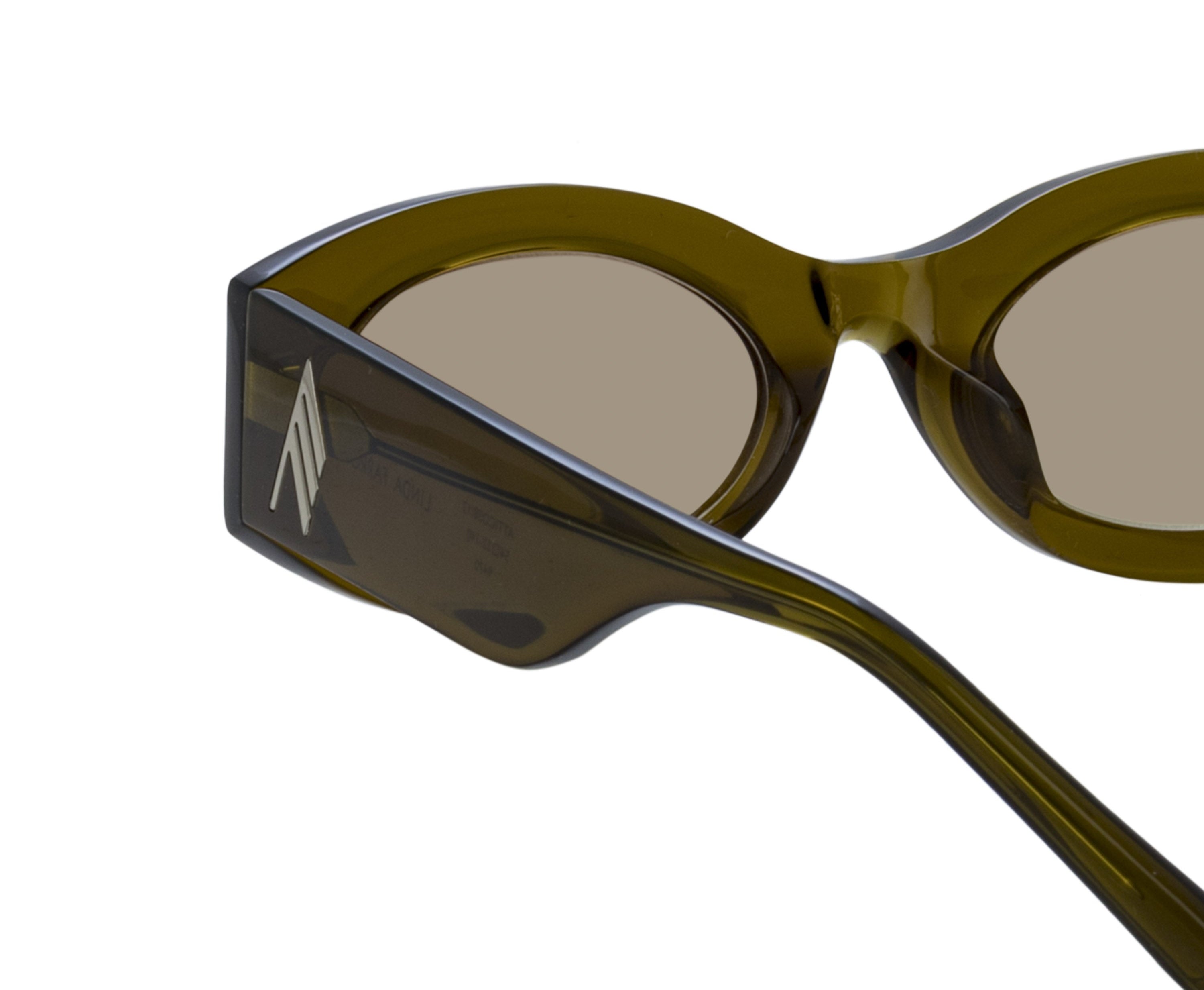 Color_ATTICO38C12SUN - The Attico Berta Oval Sunglasses in Olive