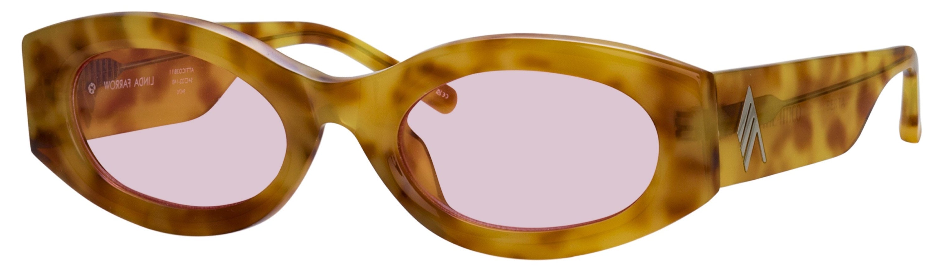 Color_ATTICO38C11SUN - The Attico Berta Oval Sunglasses in Blonde T-Shell