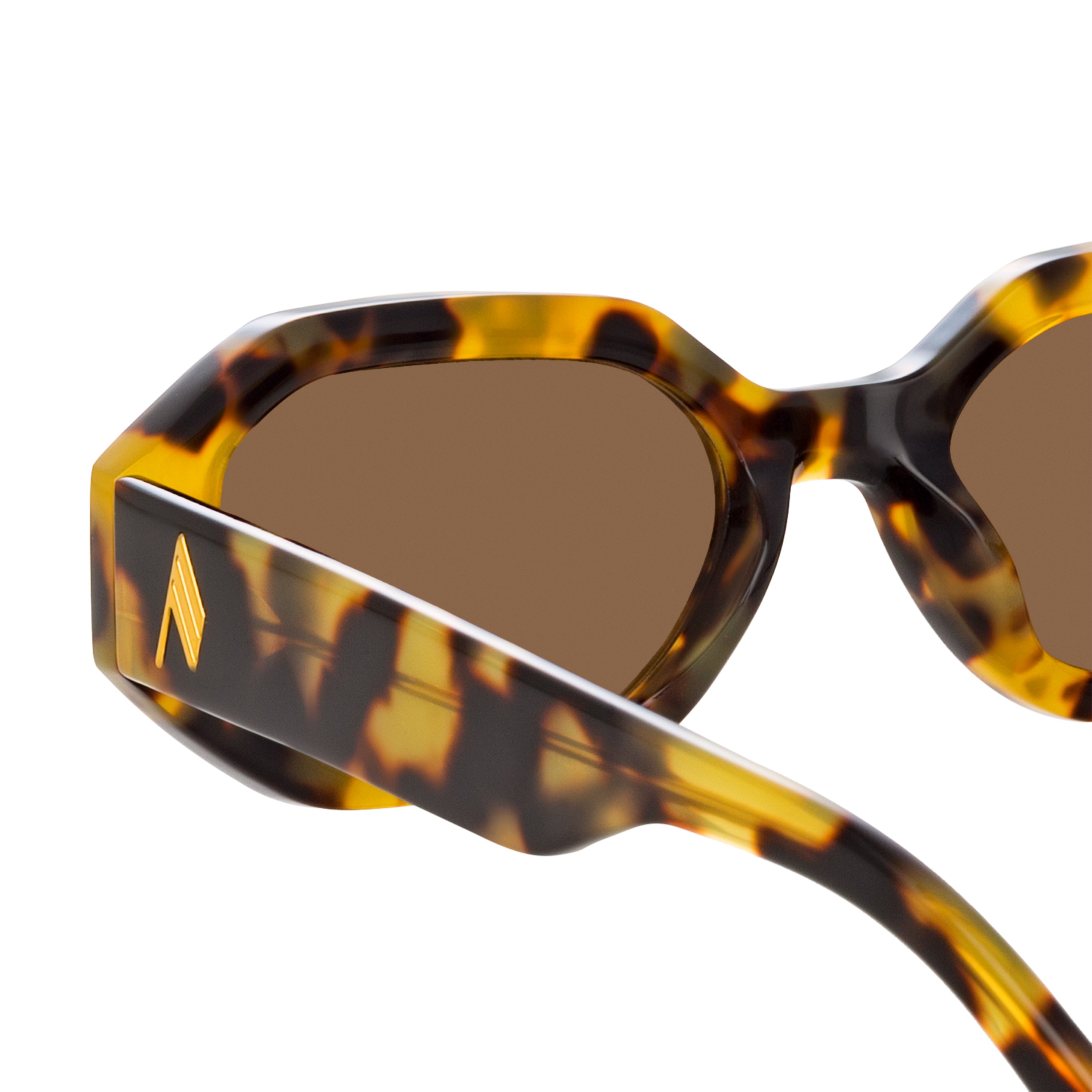 Color_ATTICO14C8SUN - The Attico Irene Angular Sunglasses in Tortoiseshell and Brown