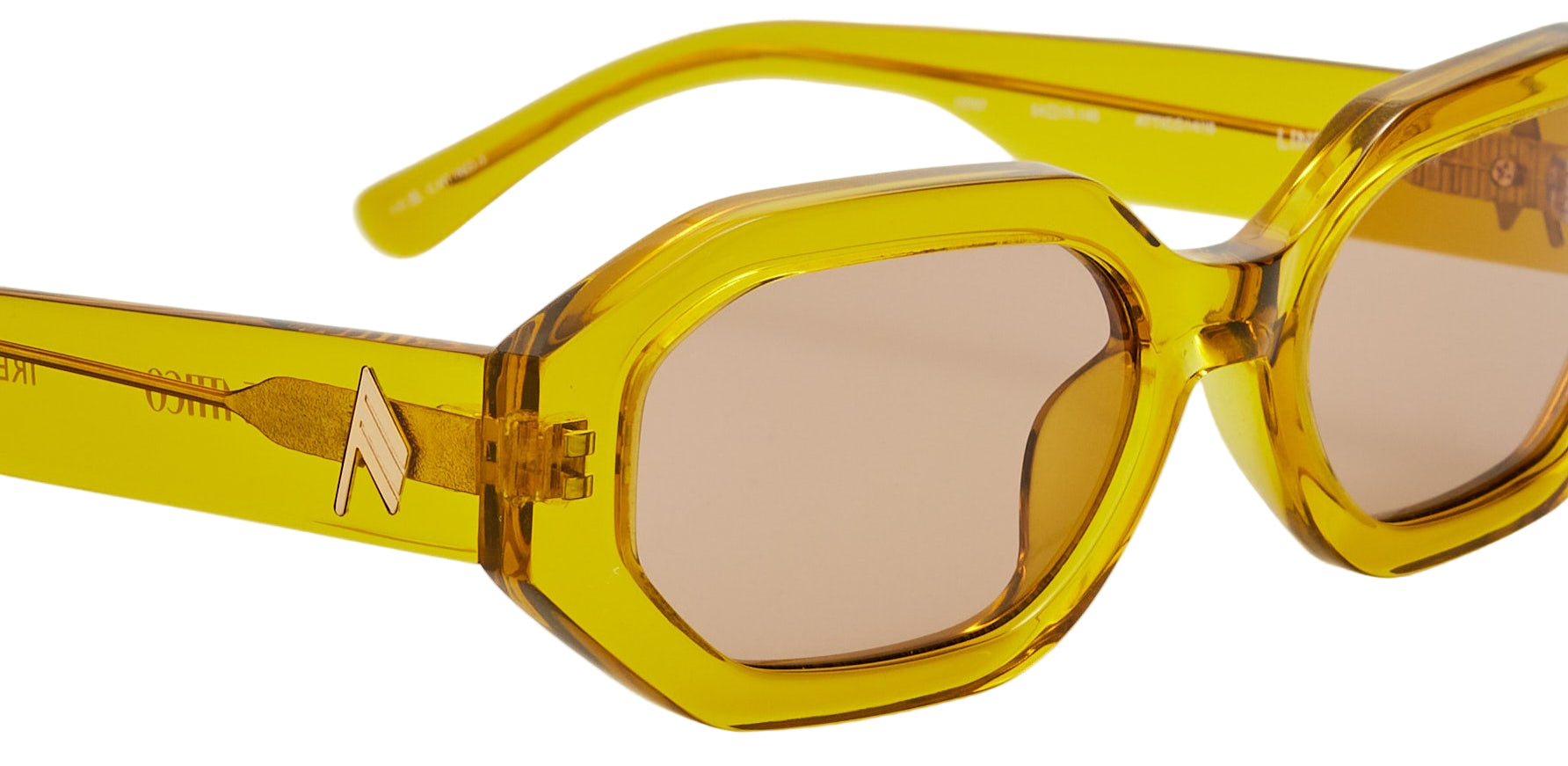 Color_ATTICO14C18SUN - The Attico Irene Angular Sunglasses in Yellow and Camel