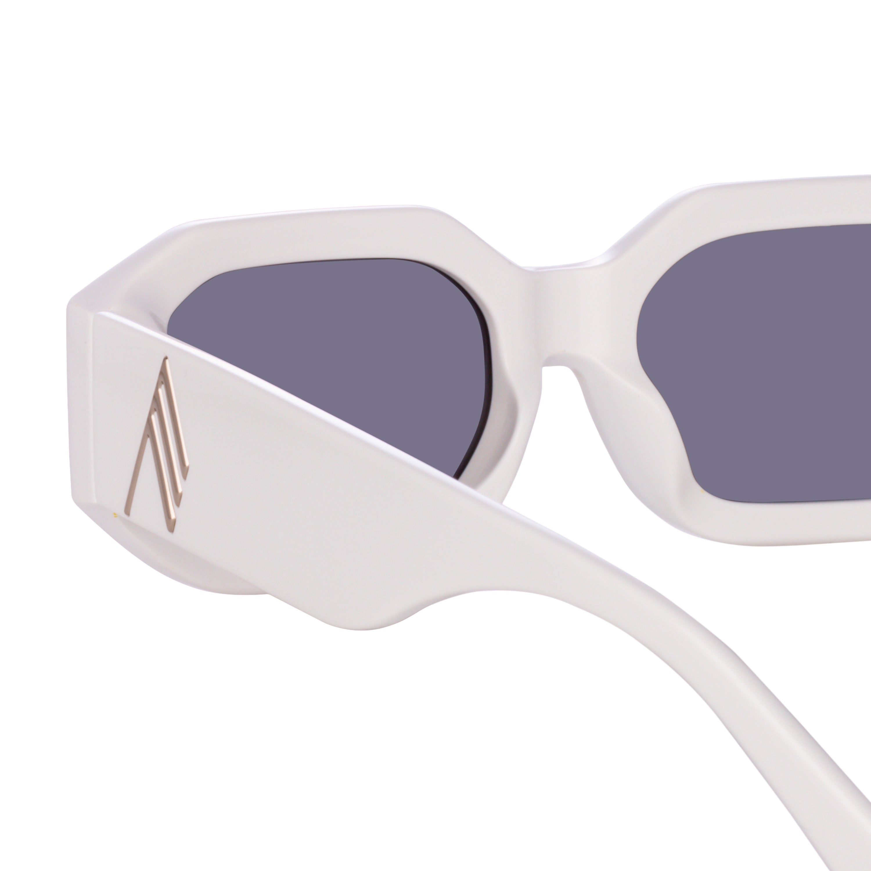 Color_ATTICO45C3SUN - Blake Angular Sunglasses in White