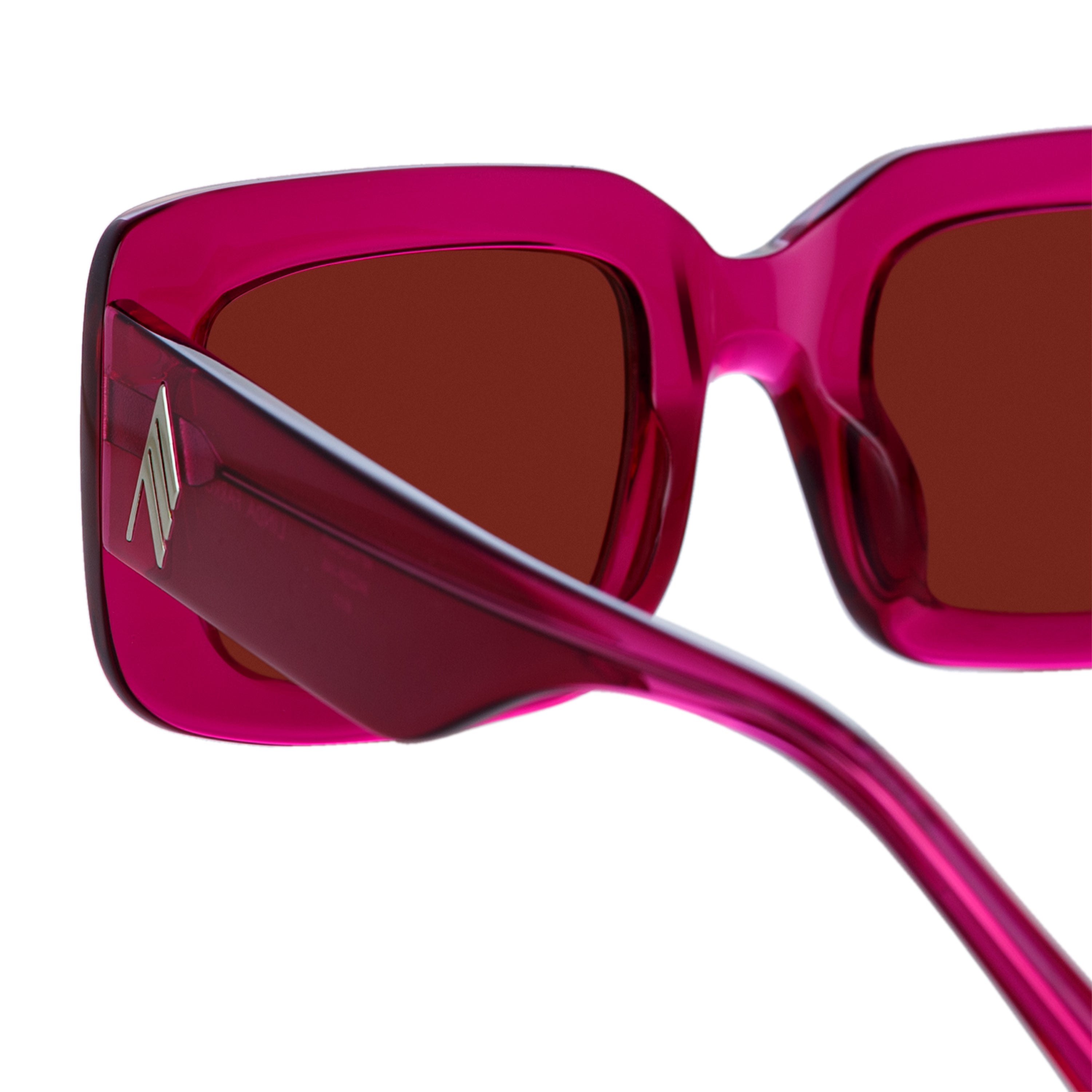 Color_ATTICO40C4SUN - The Attico Jorja Rectangular Sunglasses in Red