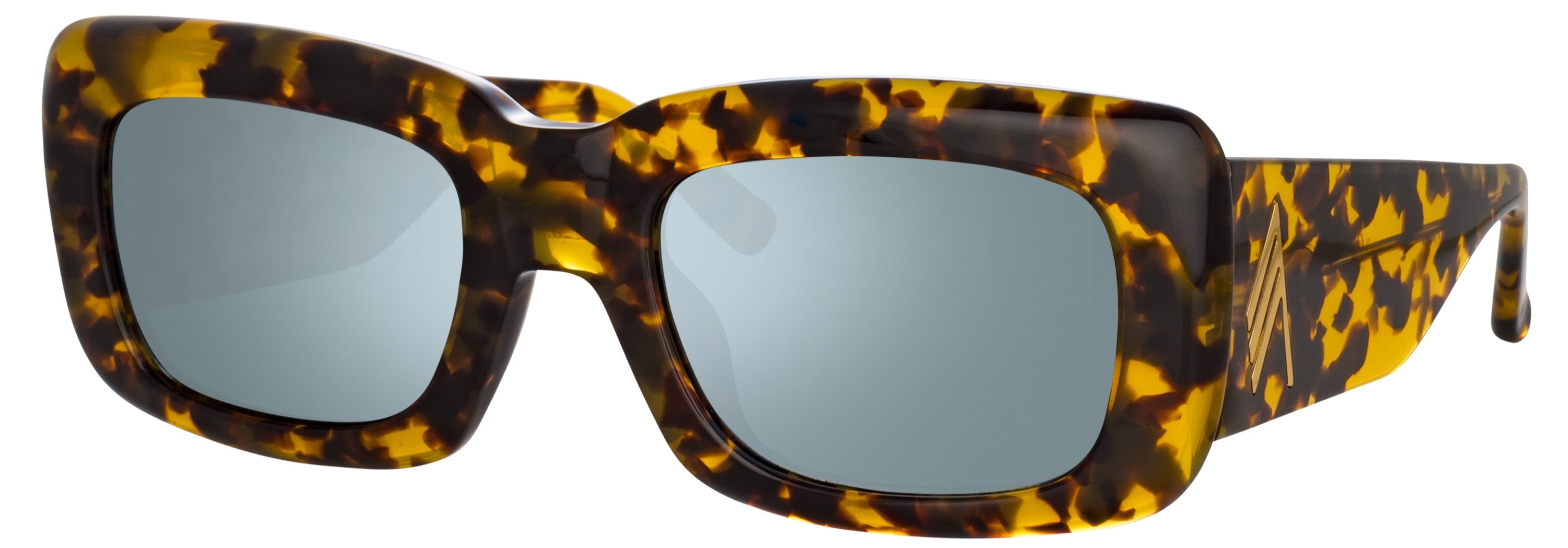 Color_ATTICO3C15SUN - The Attico Marfa Rectangular Sunglasses in Tortoiseshell and Green