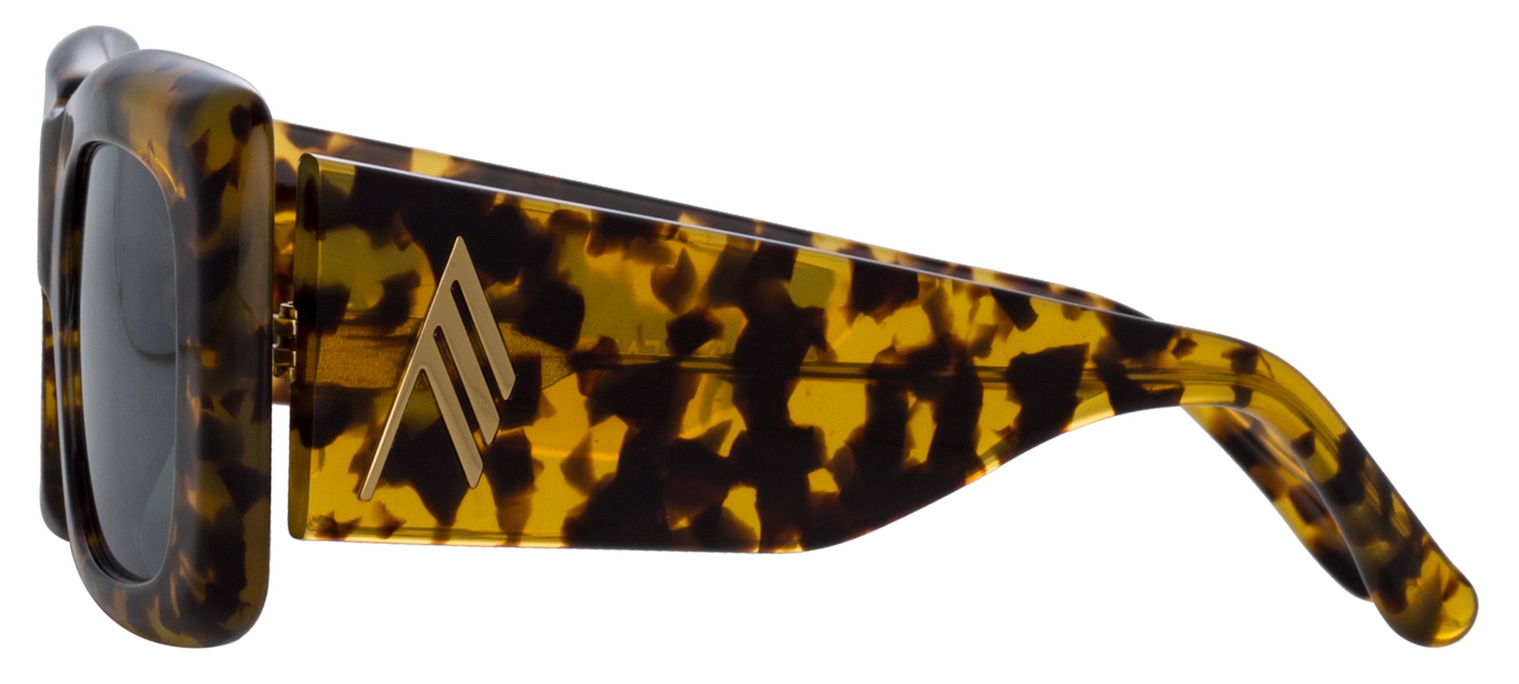 Color_ATTICO3C15SUN - The Attico Marfa Rectangular Sunglasses in Tortoiseshell and Green
