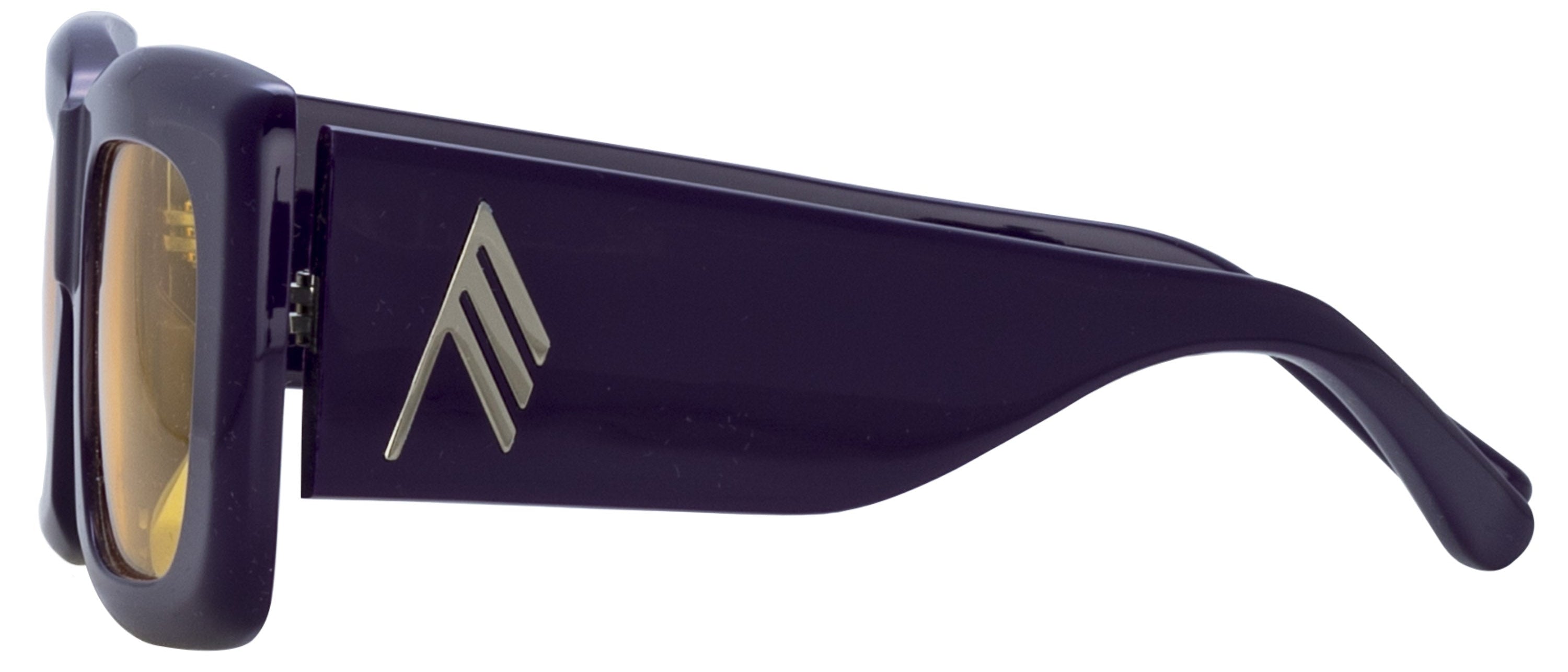 Color_ATTICO3C29SUN - The Attico Marfa Rectangular Sunglasses in Purple and Yellow