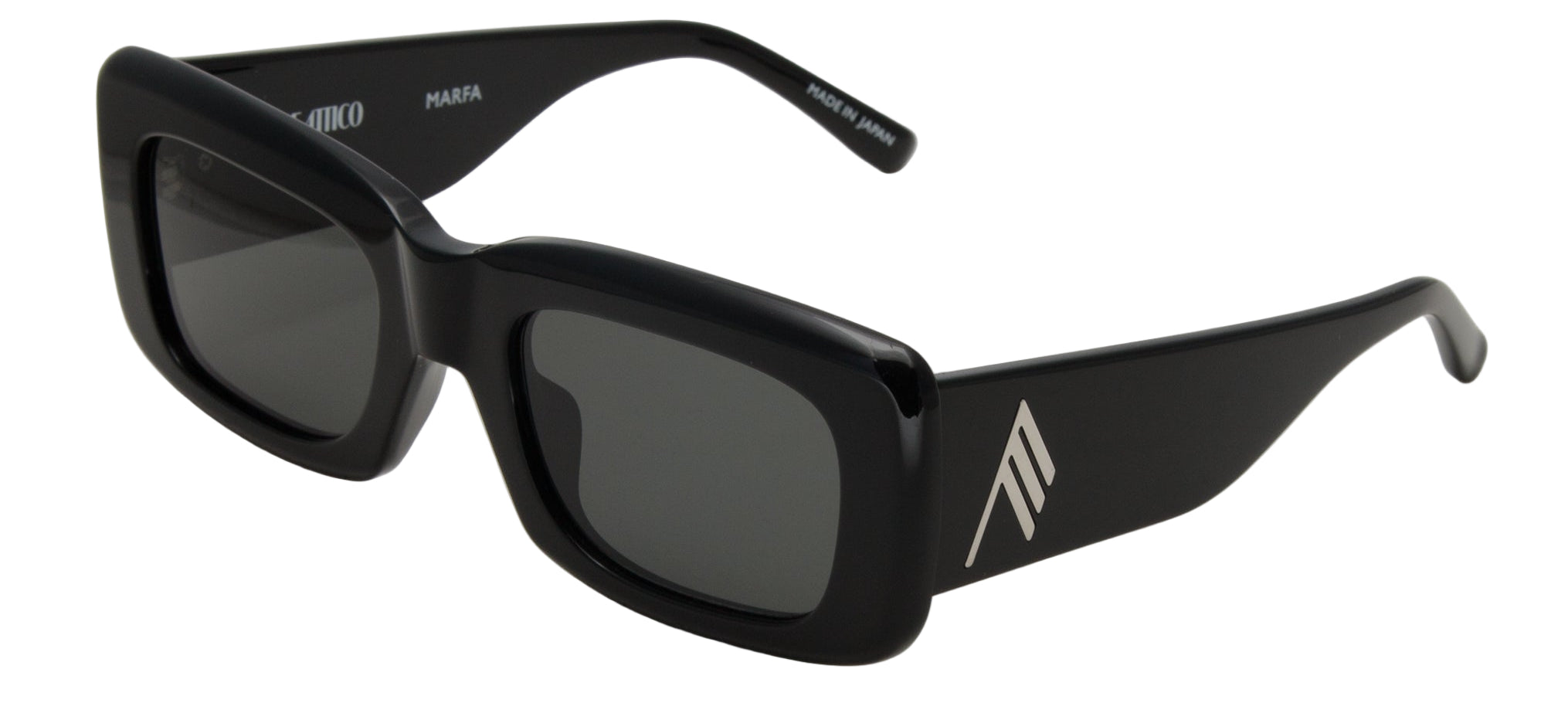 Color_ATTICO3C30SUN - The Attico Marfa Rectangular Sunglasses in Black and Silver