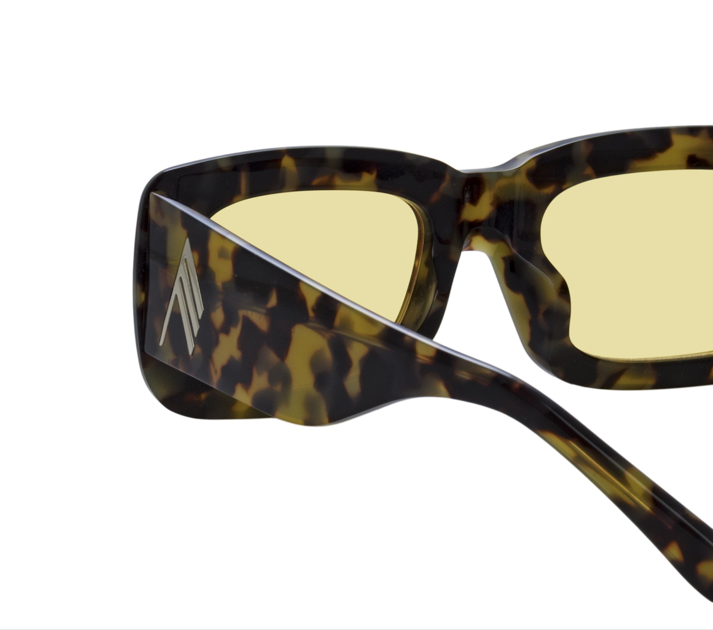 Color_ATTICO3C28SUN - The Attico Marfa Rectangular Tortoise Shell and Yellow
