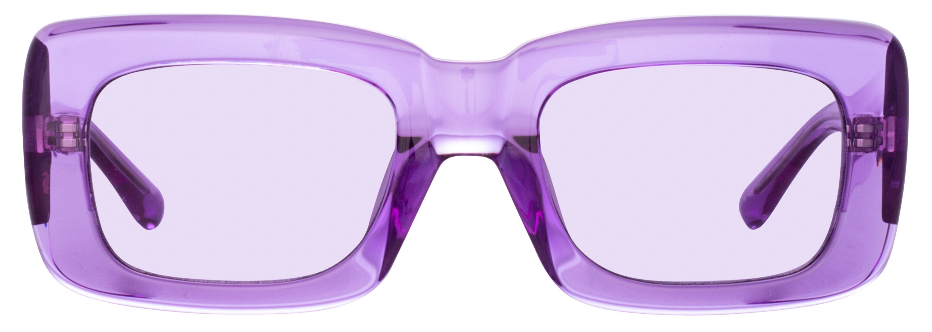 Color_ATTICO3C25SUN - The Attico Marfa Rectangular Sunglasses in Purple and Purple