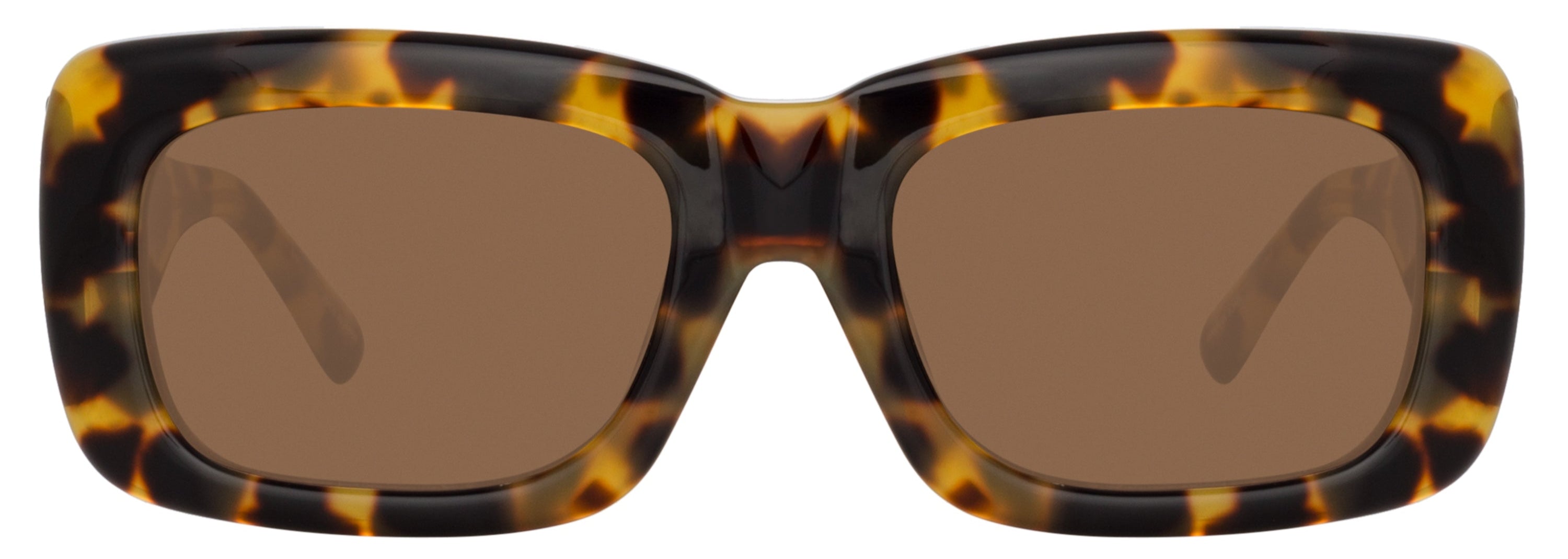 Color_ATTICO3C21SUN - The Attico Marfa Rectangular Sunglasses in Tortoiseshell and Brown
