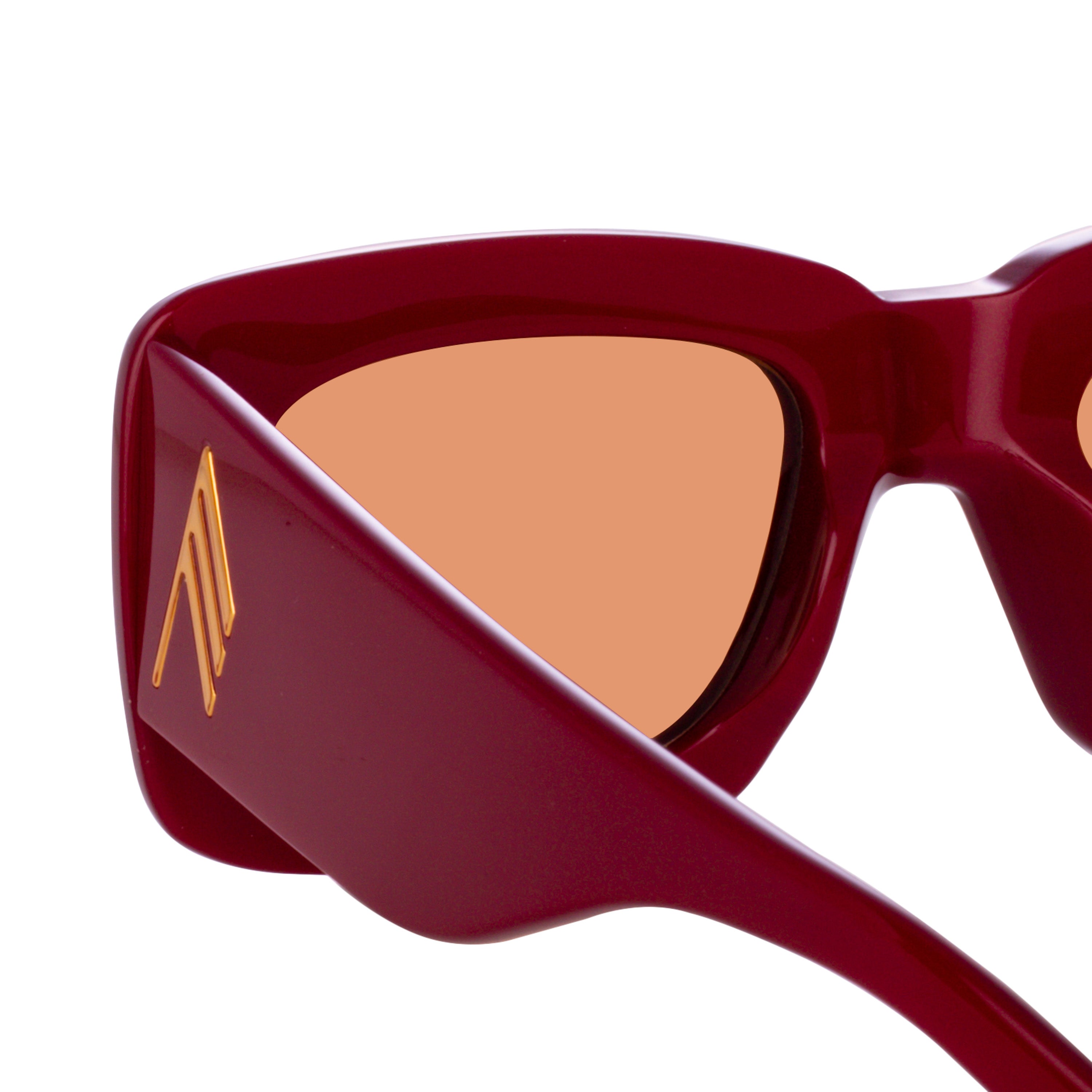 Color_ATTICO3C26SUN - The Attico Marfa Rectangular Sunglasses in Bordeaux