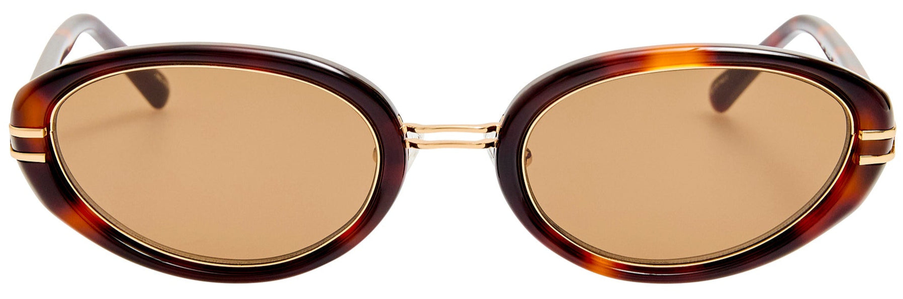 Color_ATTICO83C2SUN - The Attico Ambra Oval Sunglasses in Tortoise Shell and Yellow