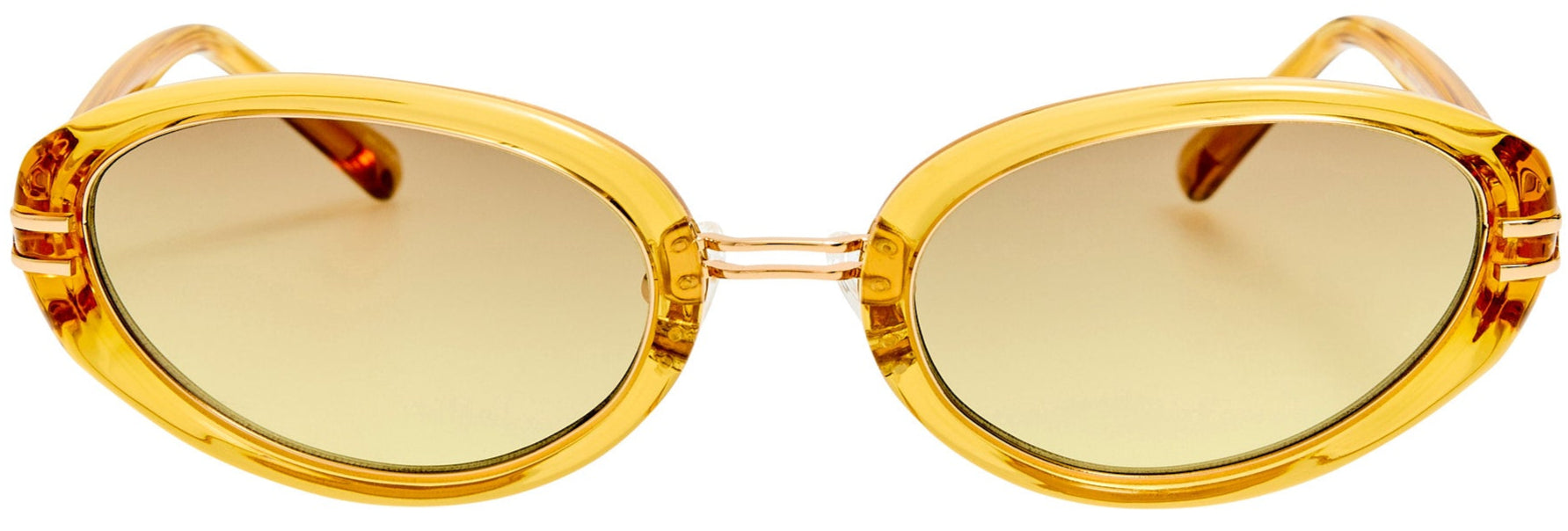 Color_ATTICO83C4SUN - The Attico Ambra Oval Sunglasses in Mustard and Mustard
