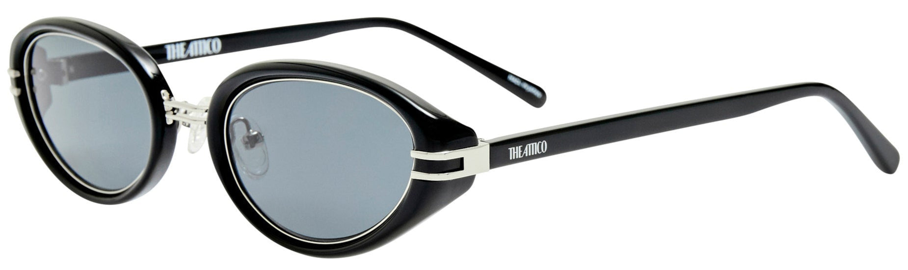 Color_ATTICO83C1SUN - The Attico Ambra Oval Sunglasses in Black and Grey