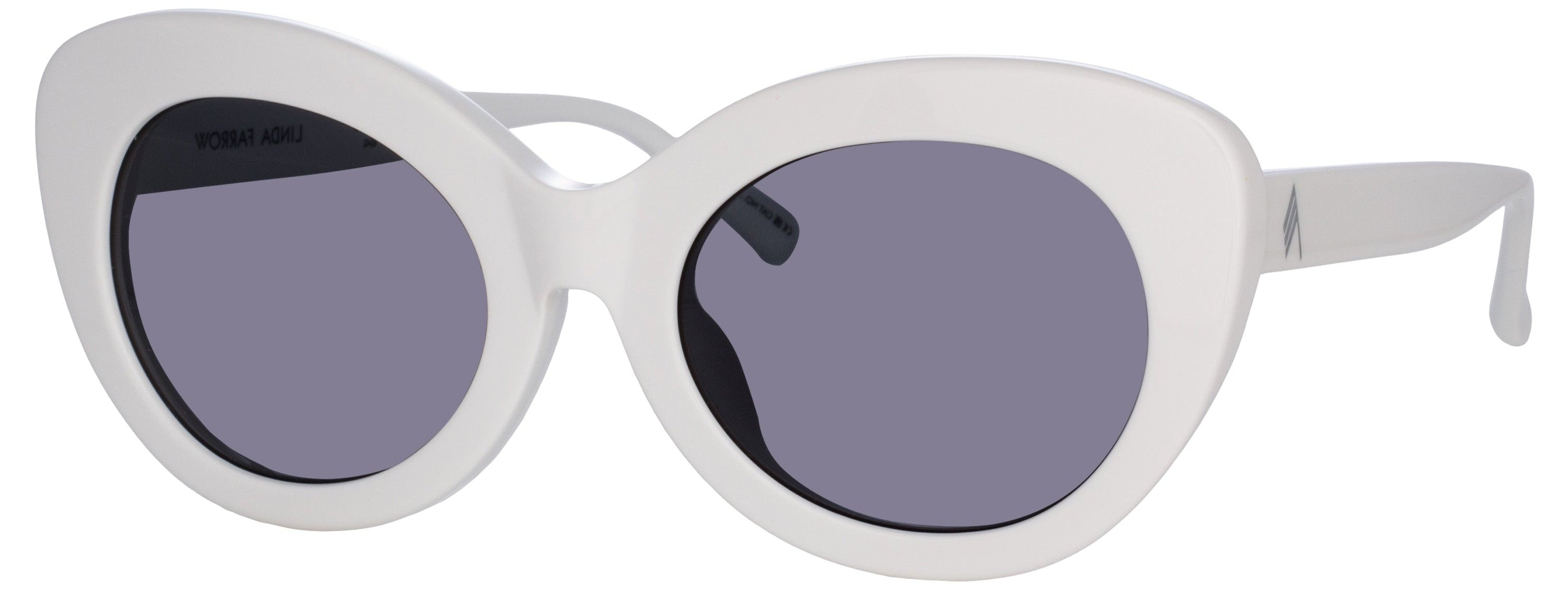 Color_ATTICO44C6SUN - Agnes Cat Eye Sunglasses in White and Grey