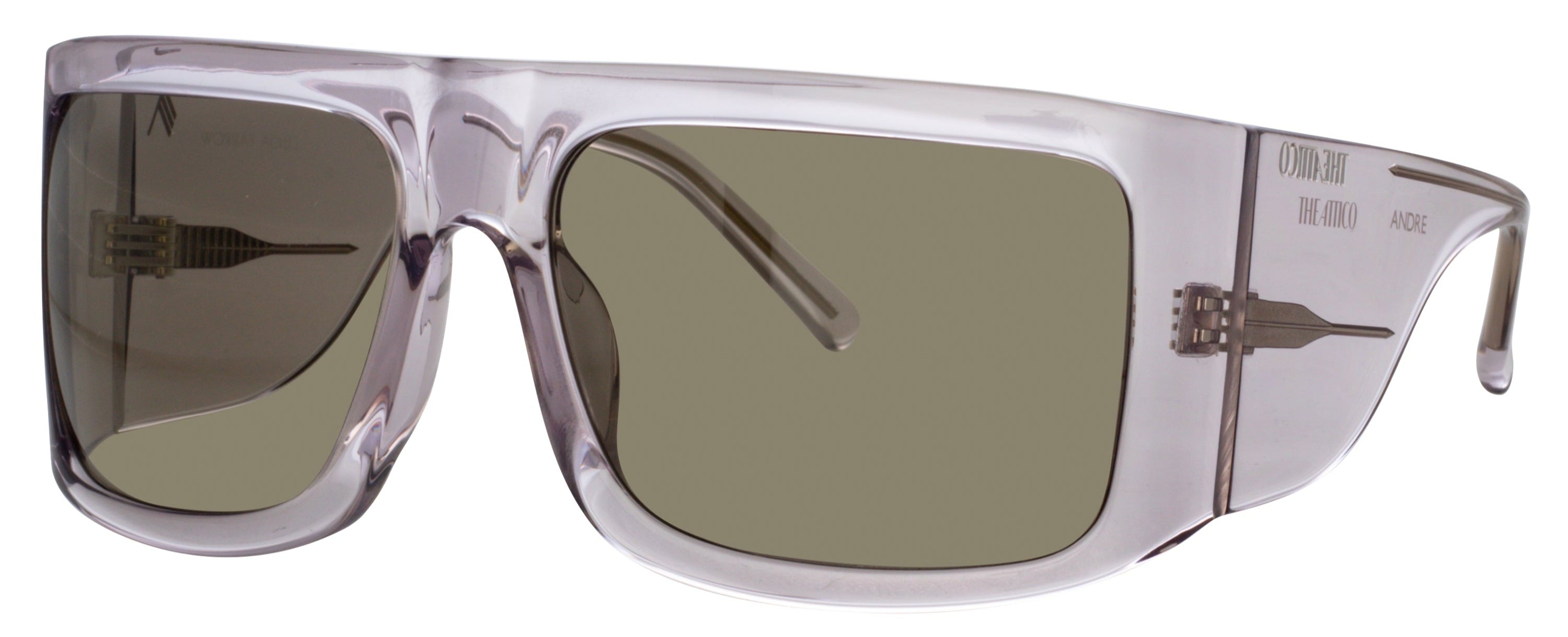 Color_ATTICO50C4SUN - The Attico Andre Oversized Sunglasses in Pink and Brown