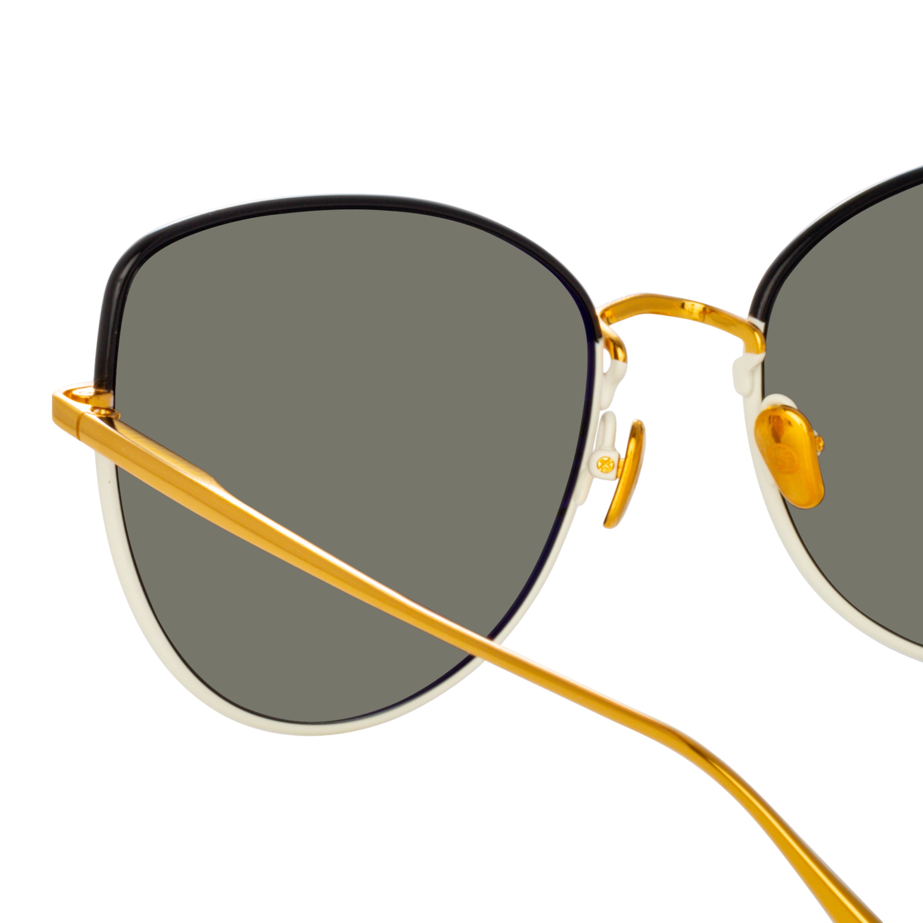 Color_LFL1336C7SUN - Eloise Cat Eye Sunglasses in Black and Yellow Gold